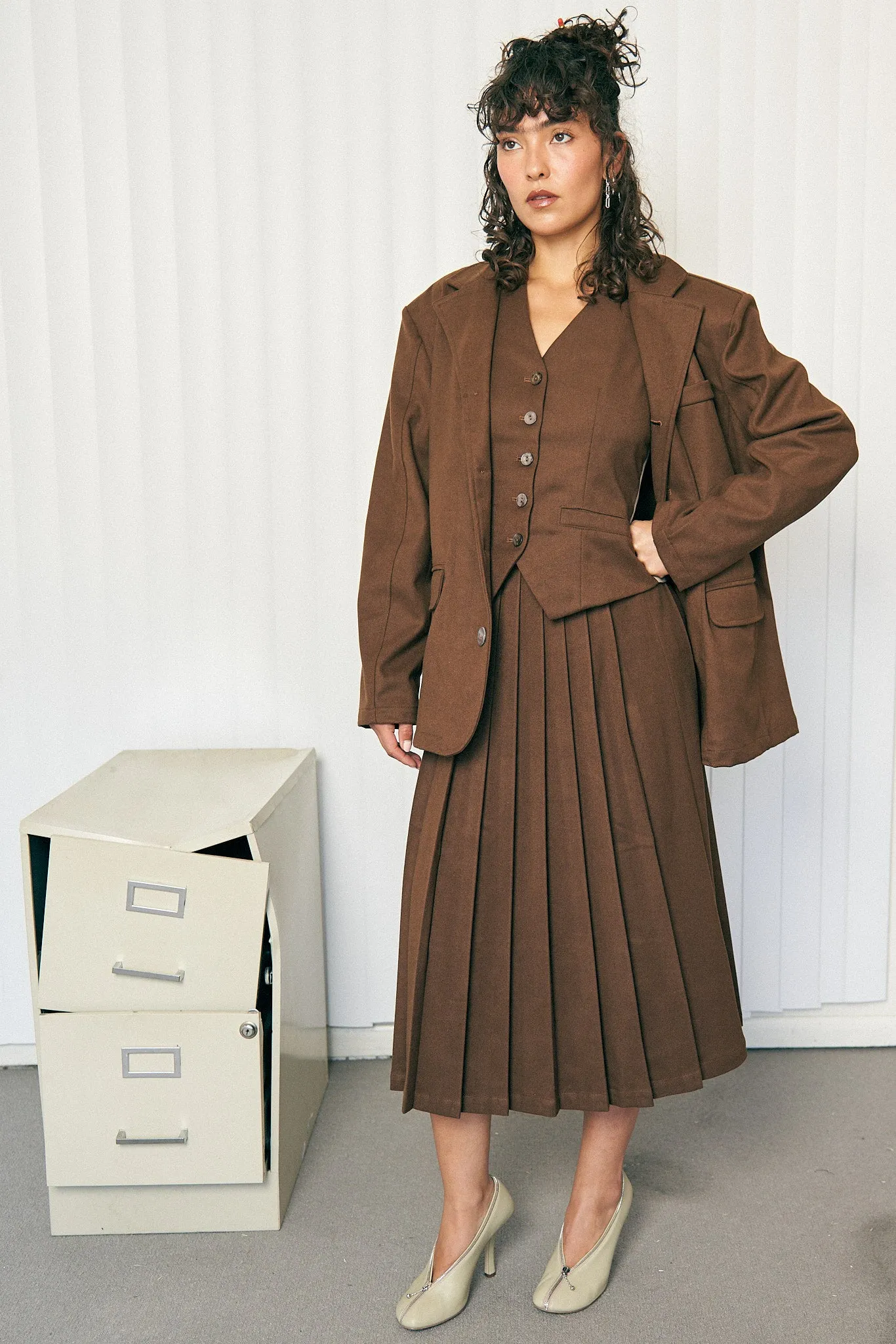 Unisex Professor Jacket Brown sold by Fashion Brand Company product image thumbnail 3