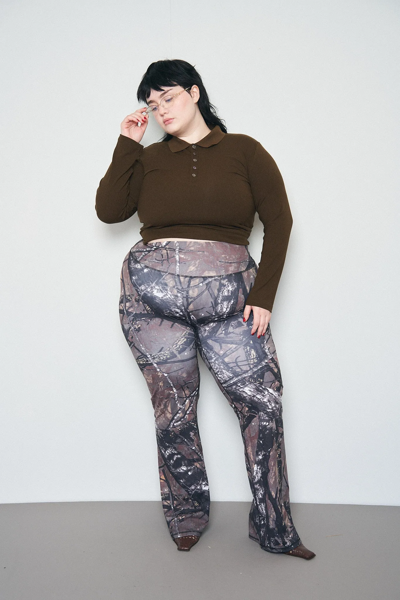 Forest Camo Yoga Pants sold by Fashion Brand Company product image thumbnail 2