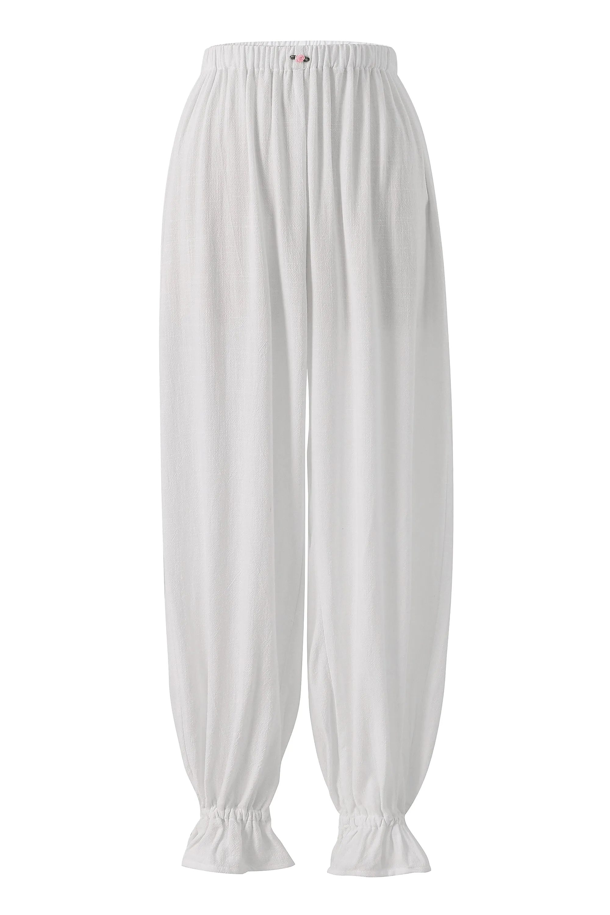 1 left - Long Soft Linen Bloomers White sold by Fashion Brand Company product image thumbnail 3