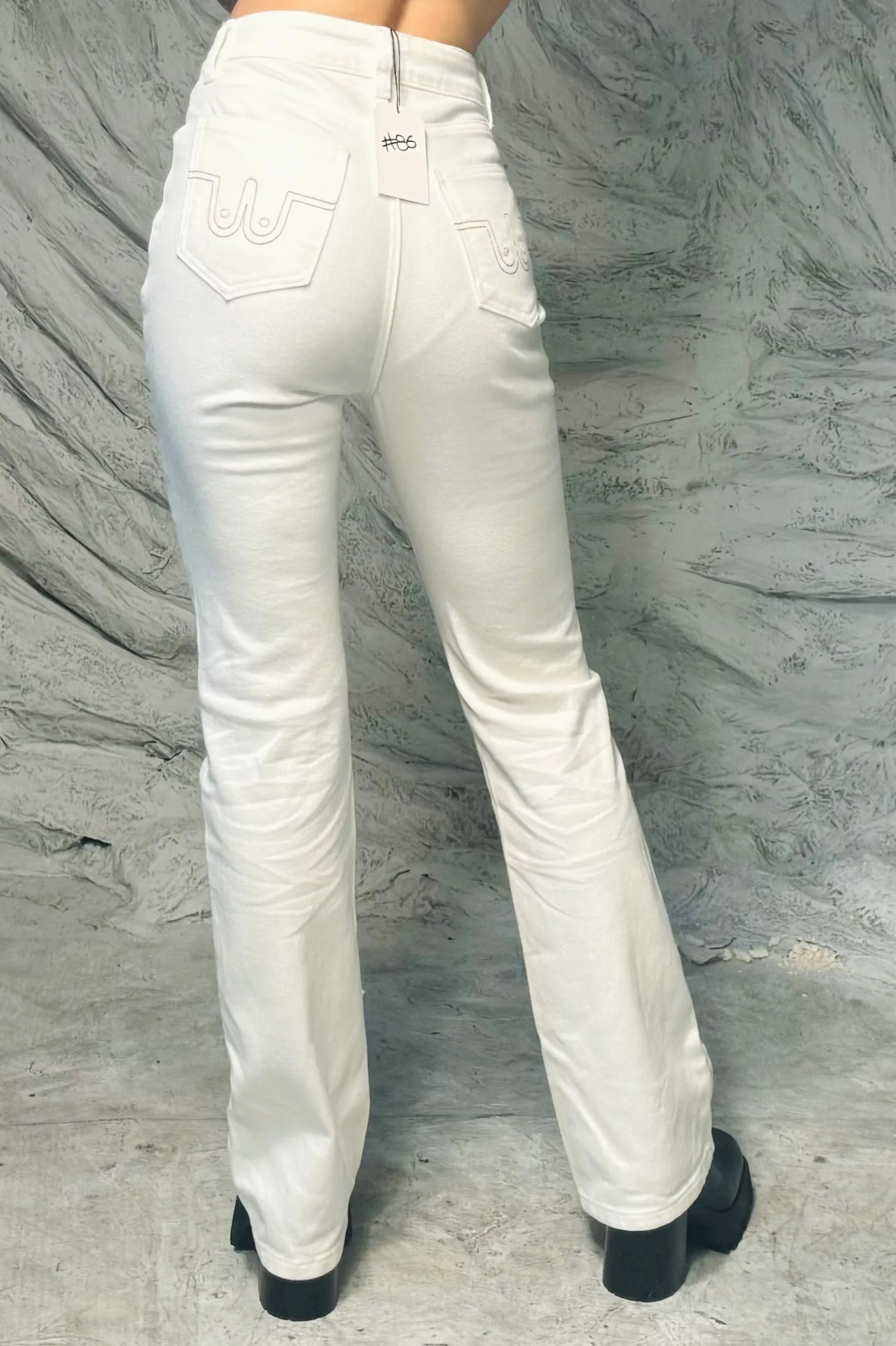 SAMPLE #86 - S White Denim Jeans sold by Fashion Brand Company product image thumbnail 2