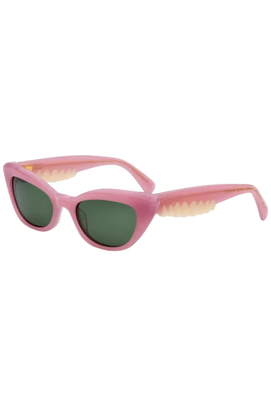 Cat Eye Teeth Sunglasses Pink made by Fashion Brand Company