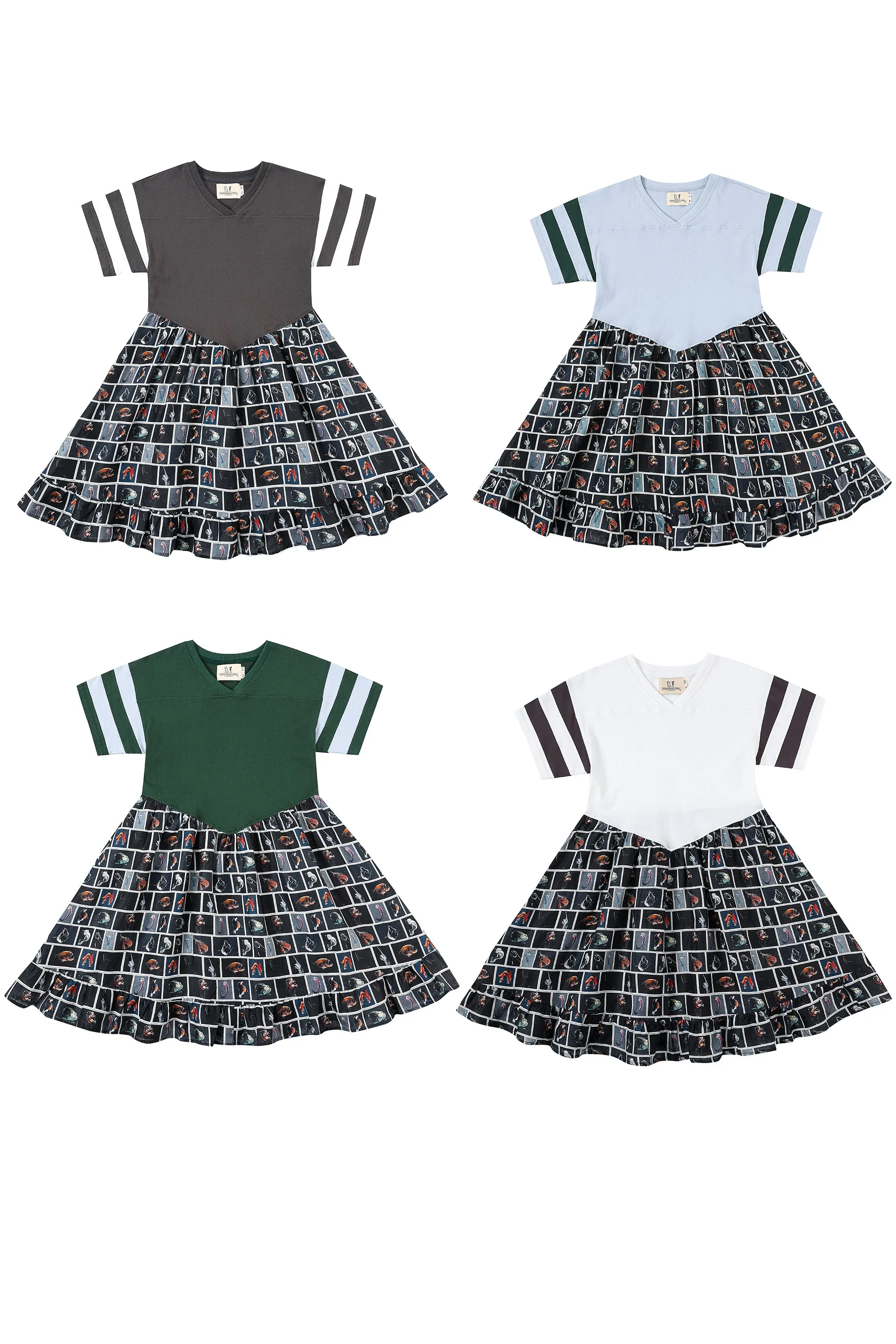 MYSTERY Scrap Cute Fish Football Dress sold by Fashion Brand Company