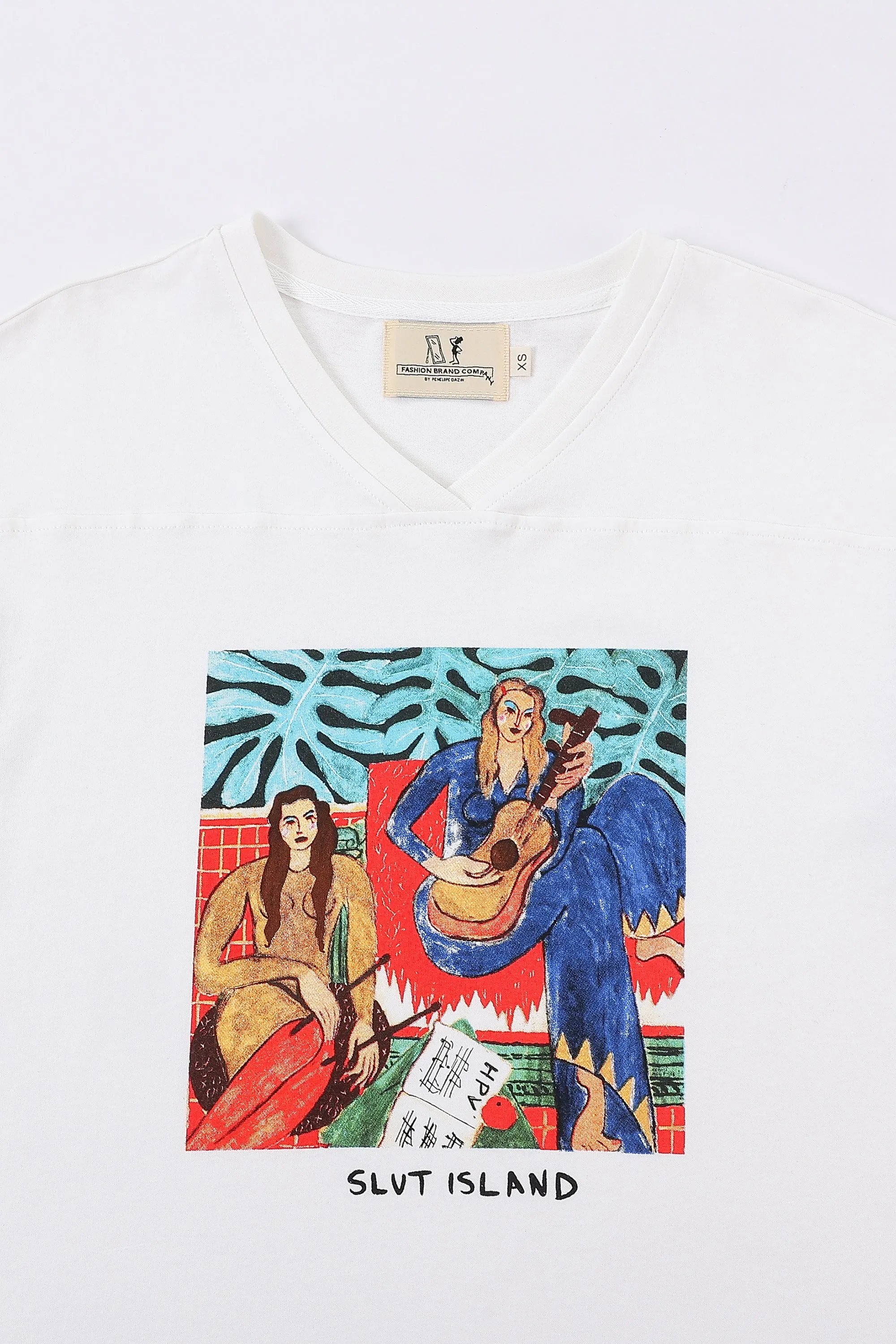 Unisex Slut Island Football T-Shirt sold by Fashion Brand Company product image thumbnail 4