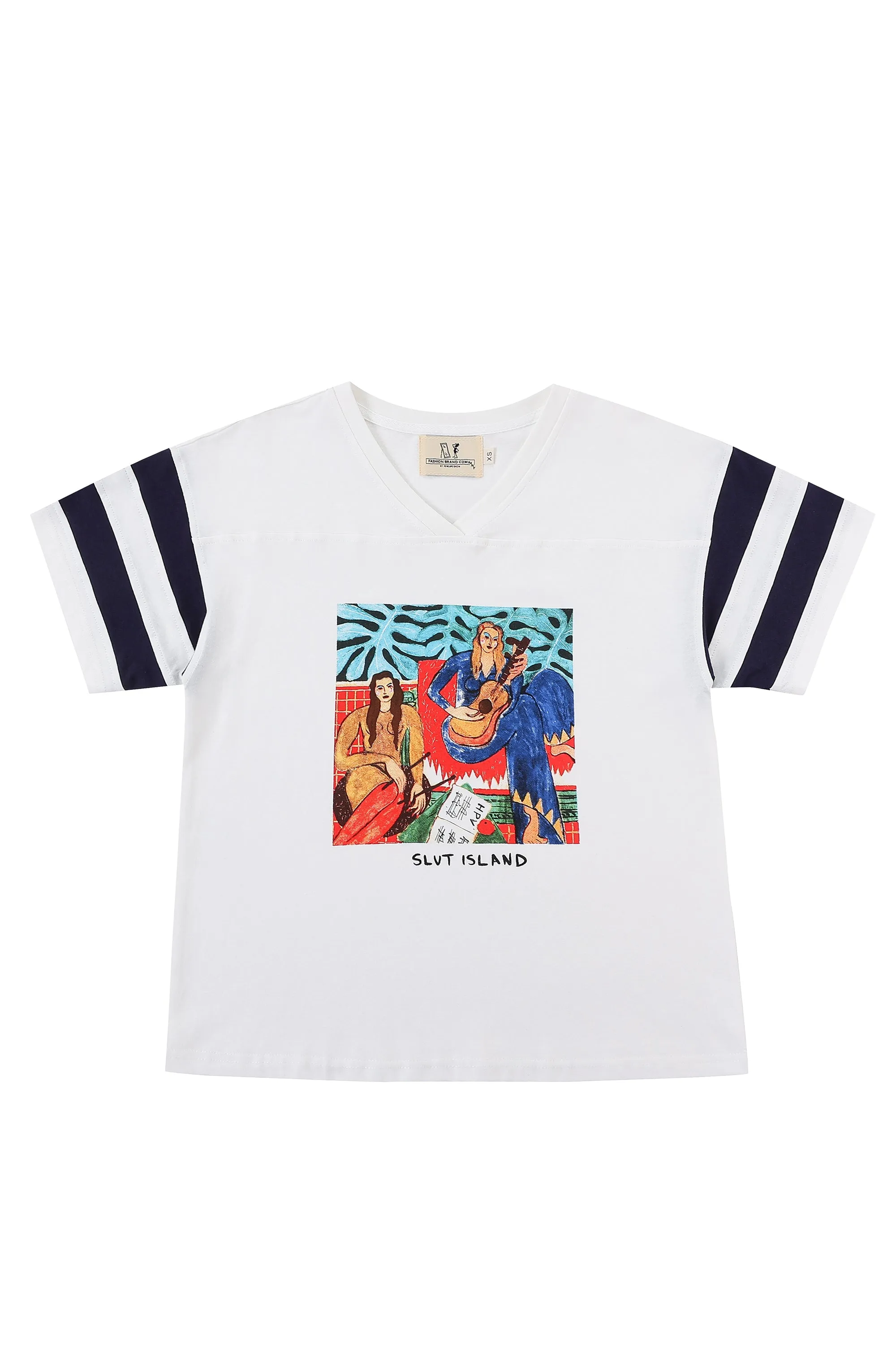 Unisex Slut Island Football T-Shirt sold by Fashion Brand Company product image thumbnail 3