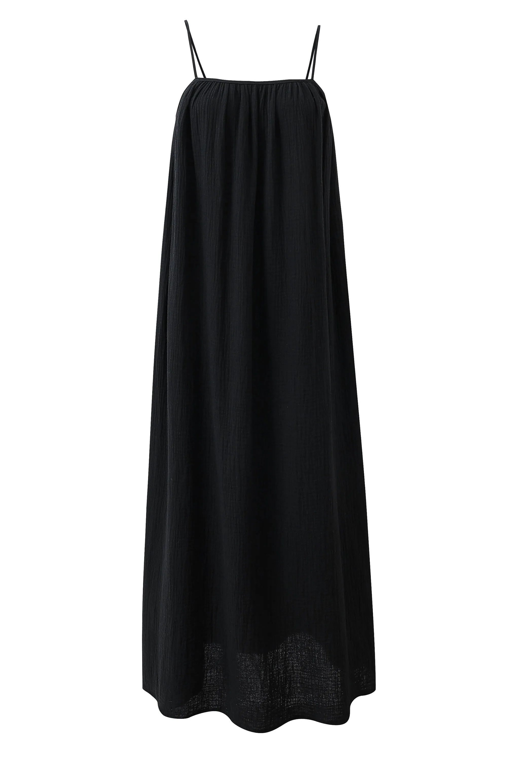 Black Gauze Tent Dress sold by Fashion Brand Company product image thumbnail 5