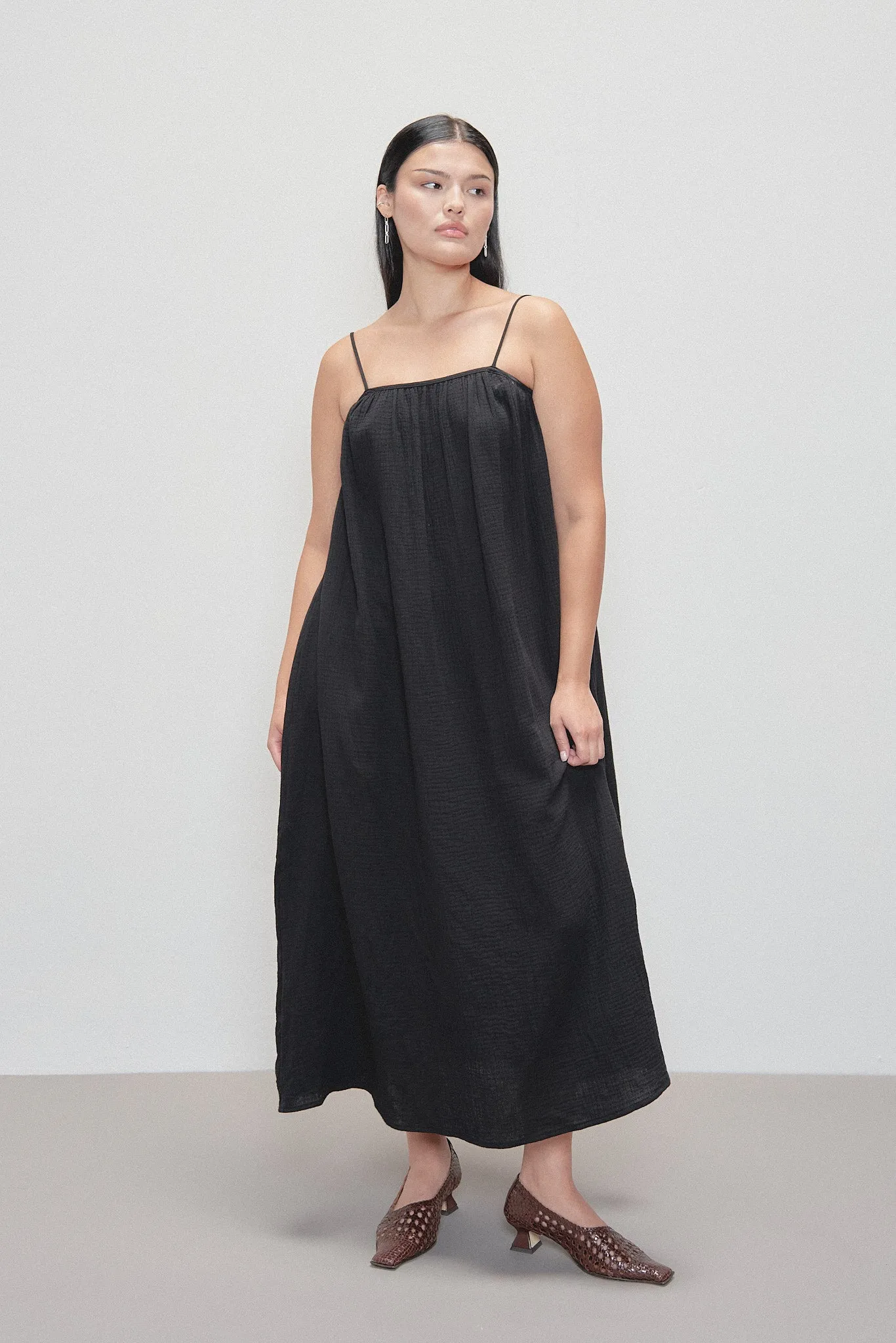 Black Gauze Tent Dress sold by Fashion Brand Company