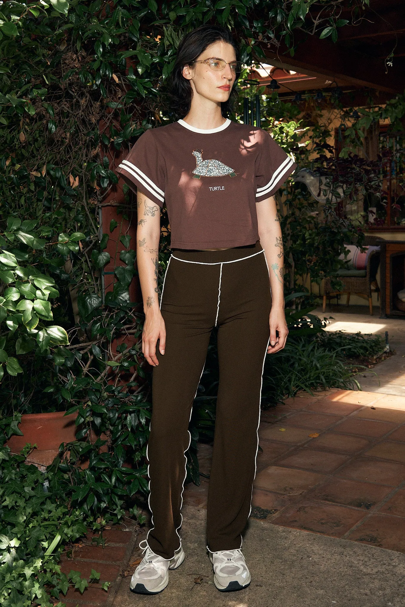 Tencel Rib Lounge Pants Coffee sold by Fashion Brand Company product image thumbnail 4