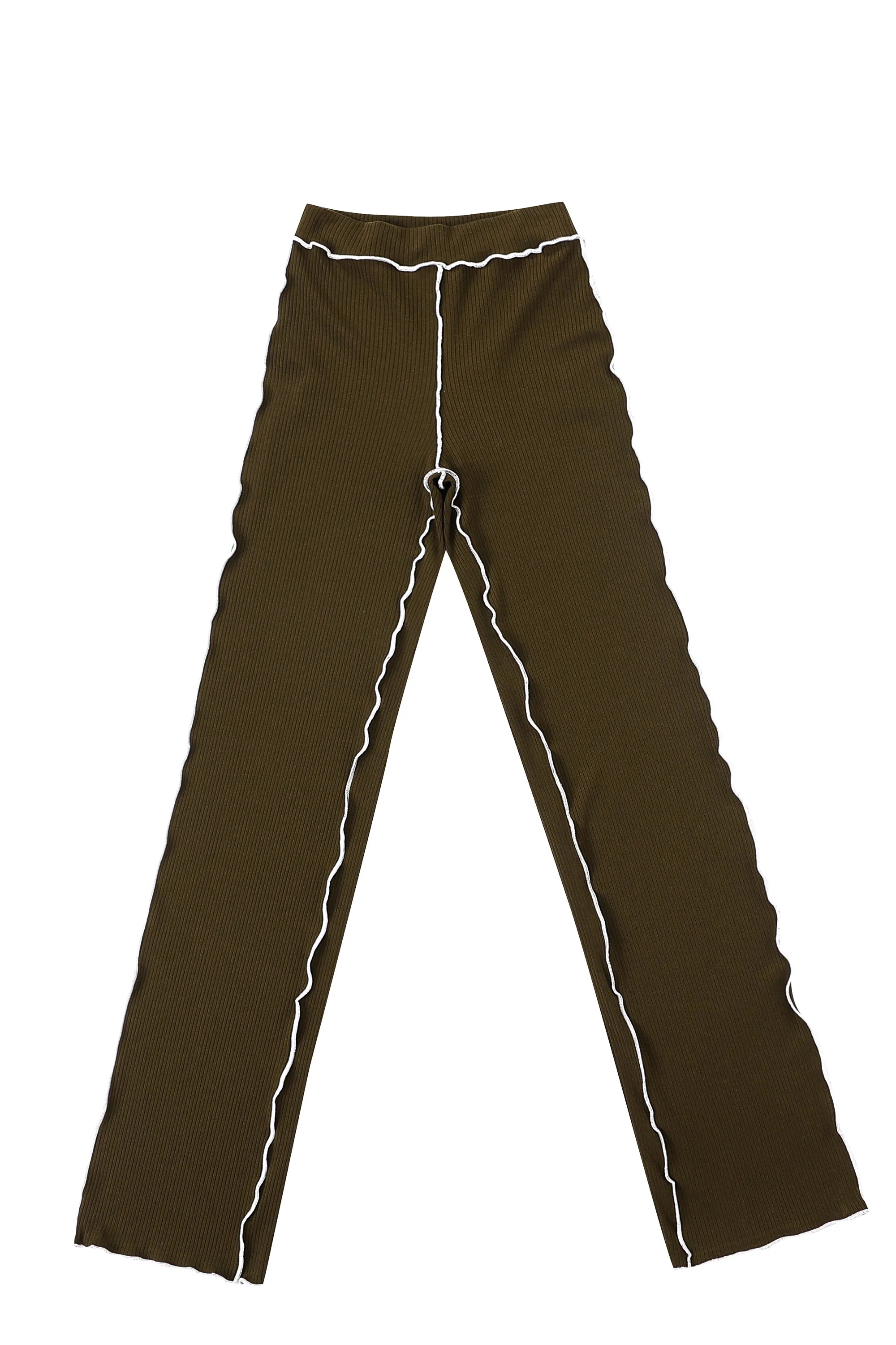 Tencel Rib Lounge Pants Coffee sold by Fashion Brand Company product image thumbnail 3