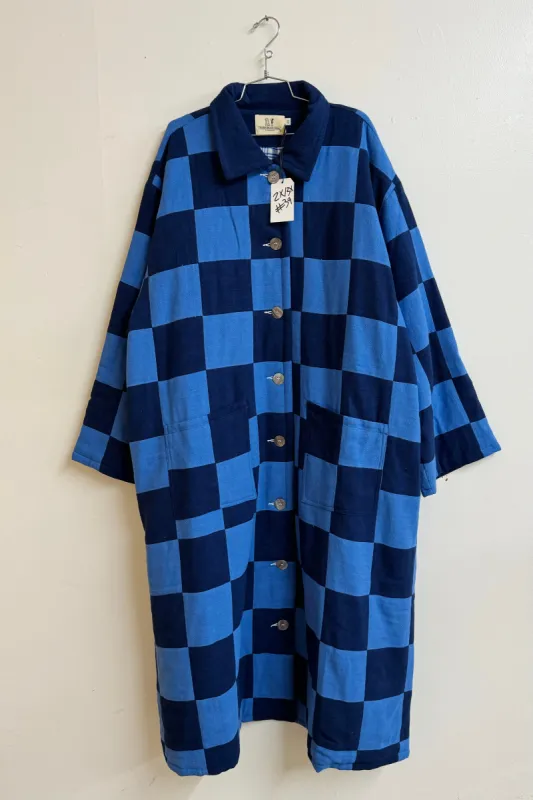 Scrap #39 Navy/Blue Chessboard Coat 2X/3X sold by Fashion Brand Company