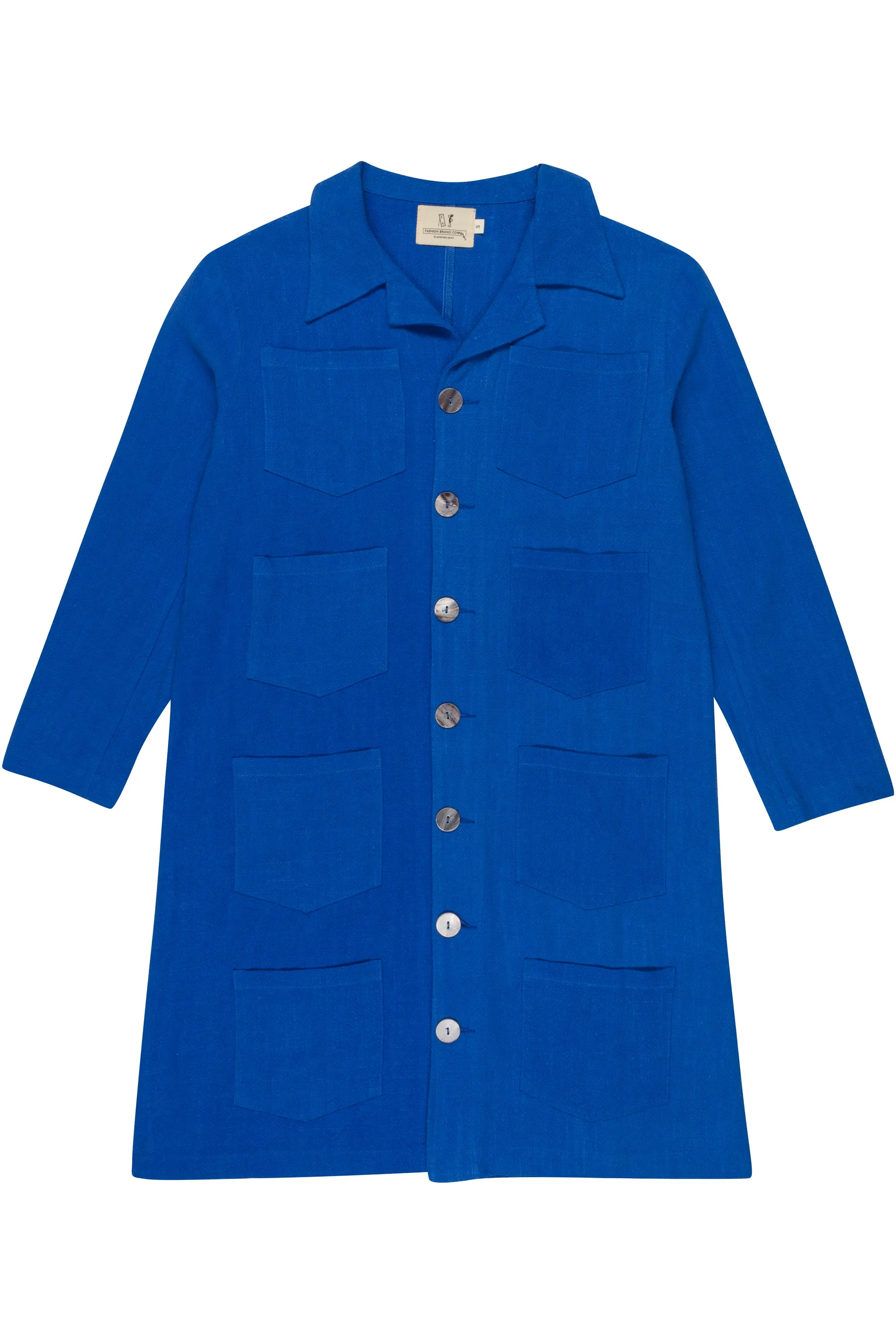 Linen too many pockets jacket French Blue sold by Fashion Brand Company product image thumbnail 2