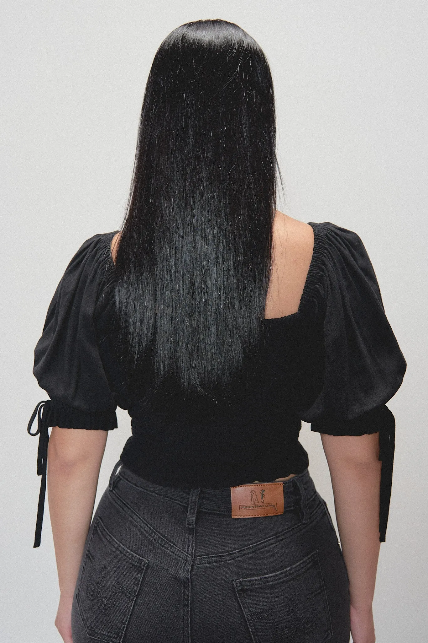 Smocked Blouse Soft Linen Black sold by Fashion Brand Company product image thumbnail 4