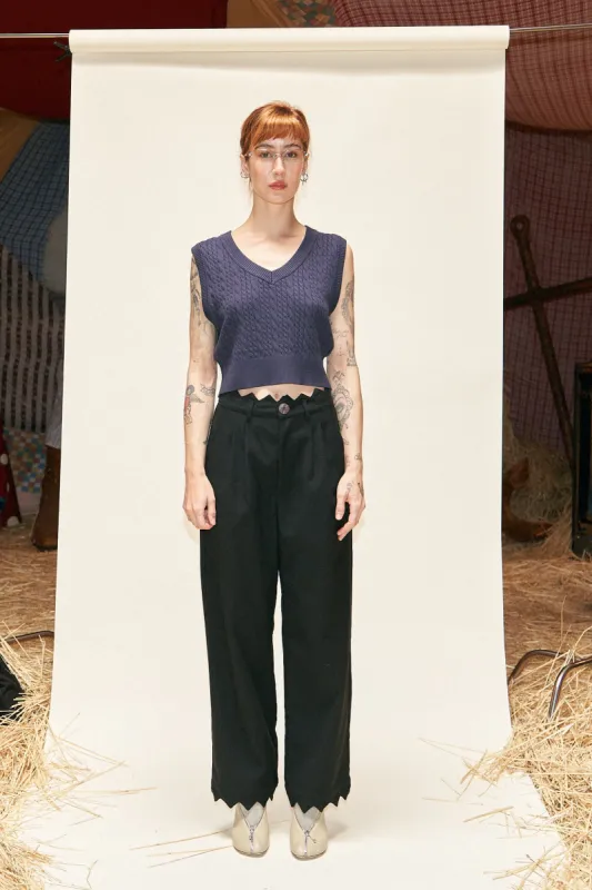 Zig Zag Black Trousers made by Fashion Brand Company