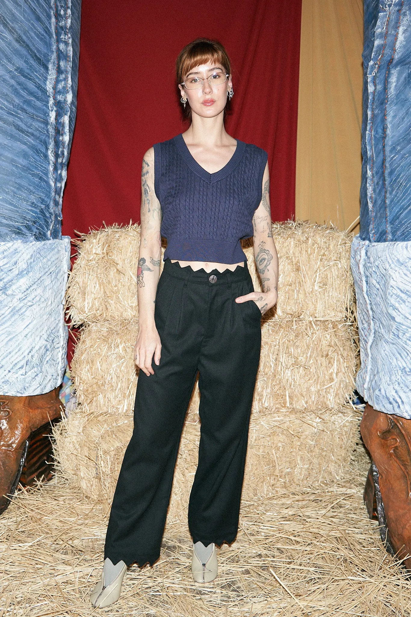 Zig Zag Black Trousers sold by Fashion Brand Company product image thumbnail 5