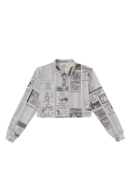 White Pages Crop Polo sold by Fashion Brand Company