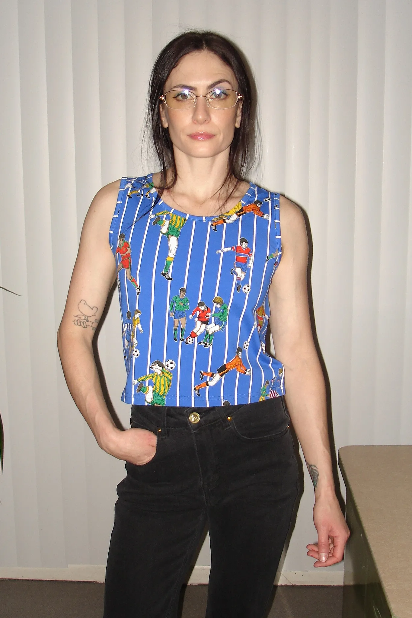 Soccer Stripe Stretchy Summer Tank sold by Fashion Brand Company