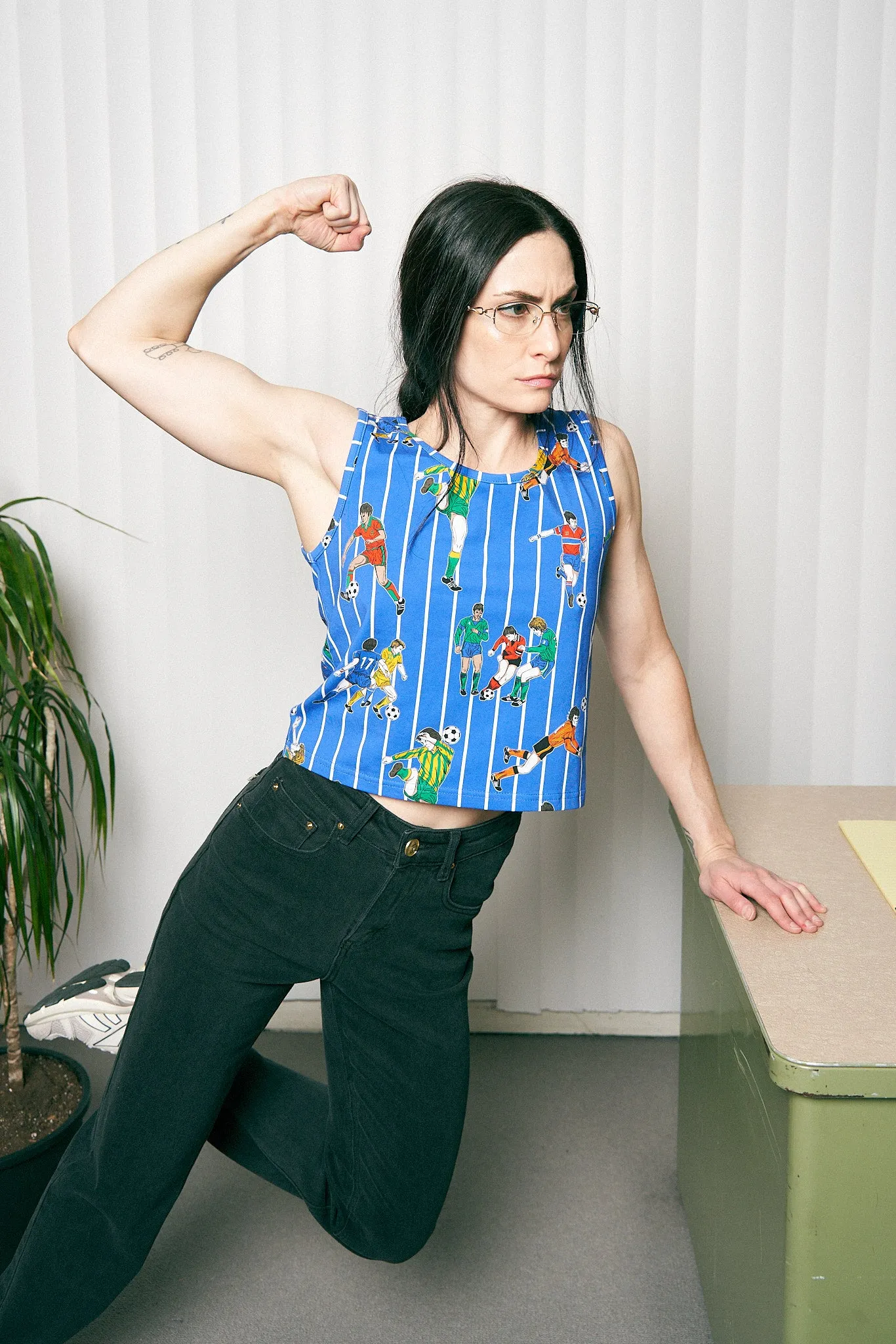 Soccer Stripe Stretchy Summer Tank sold by Fashion Brand Company product image thumbnail 3