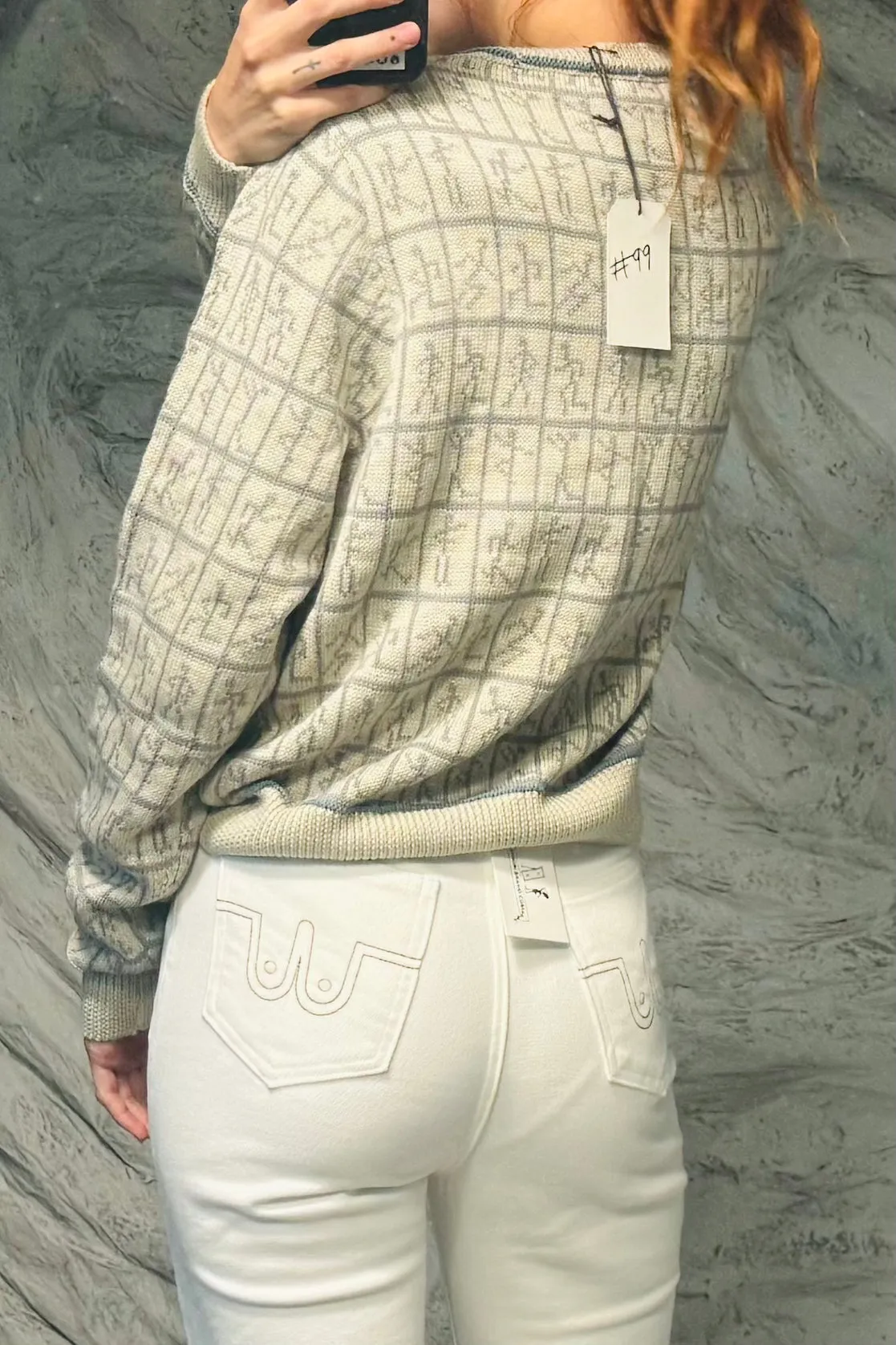 SAMPLE #99 - S/M Dancer Sweater Blue Detailing sold by Fashion Brand Company product image thumbnail 2