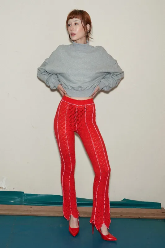 Red Daisy Lace Leaf Pants sold by Fashion Brand Company