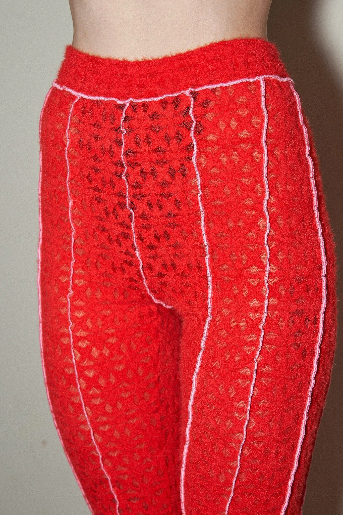 Red Daisy Lace Leaf Pants sold by Fashion Brand Company product image thumbnail 4