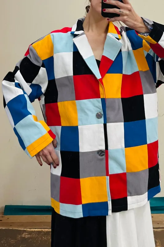 SAMPLE #45 - M Scrap Patchwork Blazer sold by Fashion Brand Company