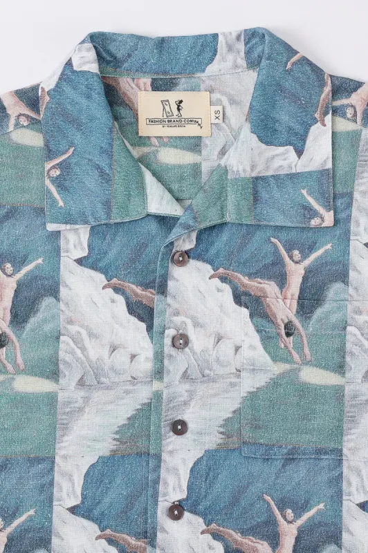 Unisex Nude Divers Linen Button Up made by Fashion Brand Company