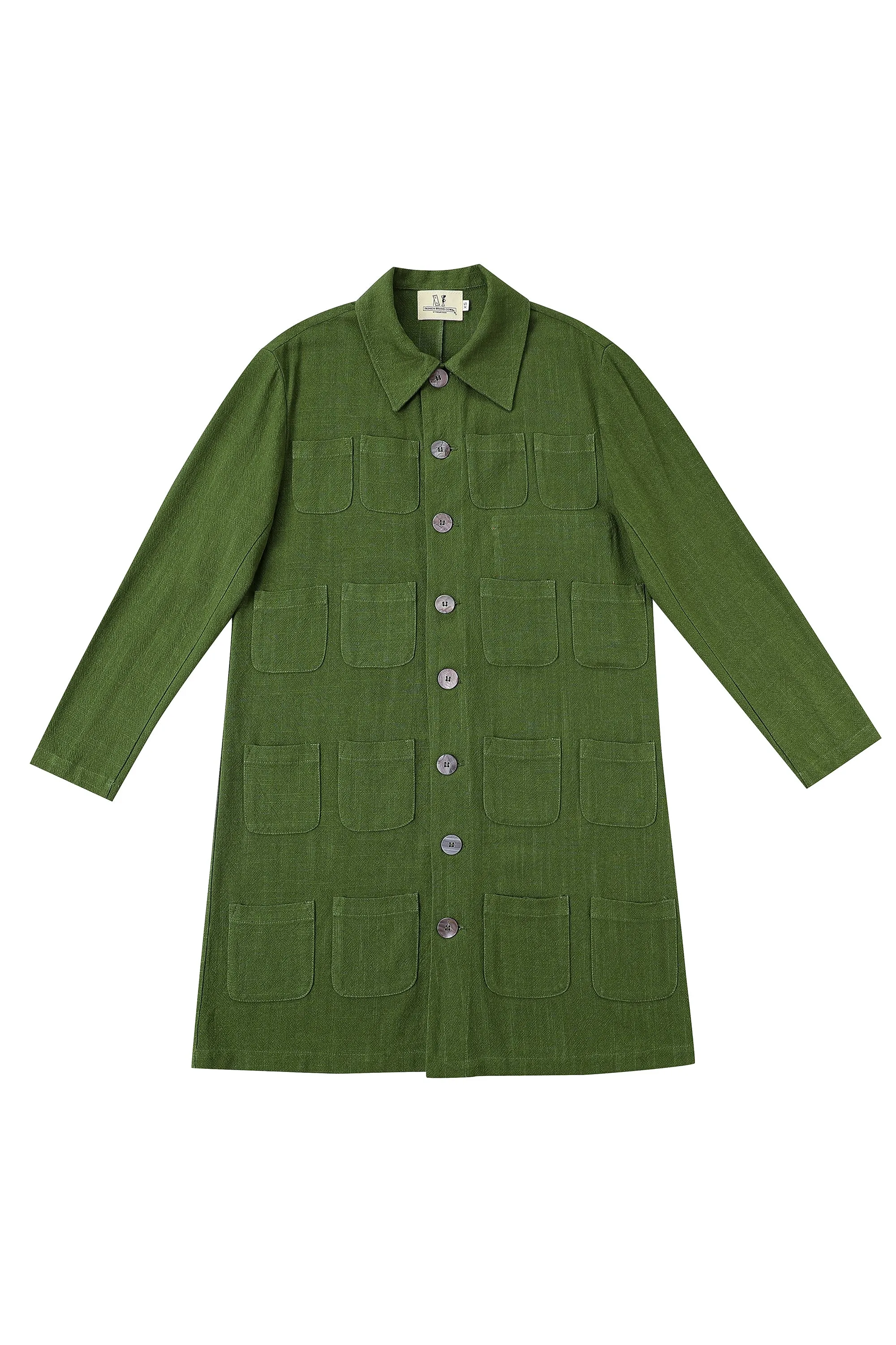 Unisex Too Many Pockets Moss Linen Jacket X Noah Harmon sold by Fashion Brand Company product image thumbnail 2