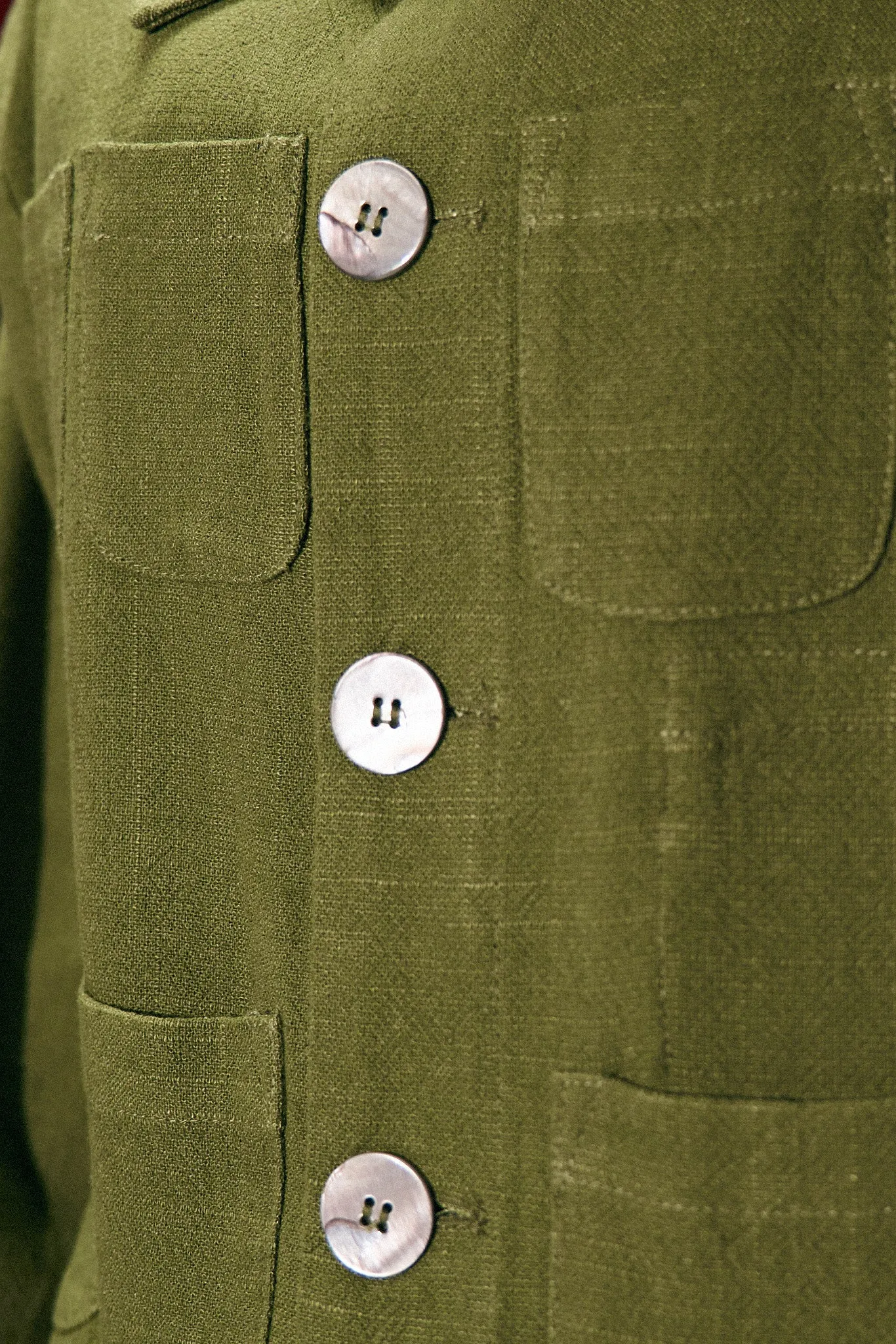 Unisex Too Many Pockets Moss Linen Jacket X Noah Harmon sold by Fashion Brand Company product image thumbnail 5