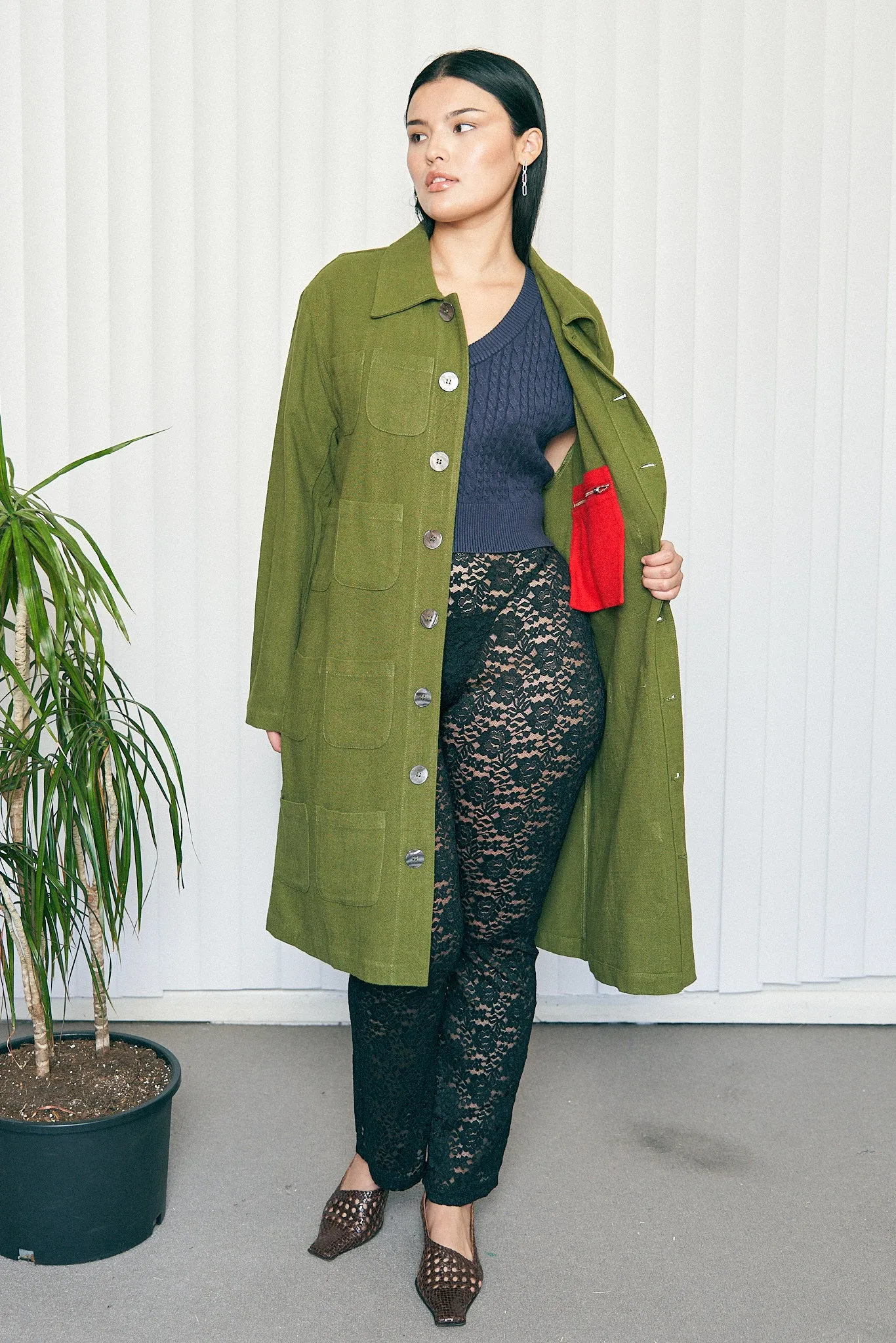 Unisex Too Many Pockets Moss Linen Jacket X Noah Harmon sold by Fashion Brand Company product image thumbnail 4