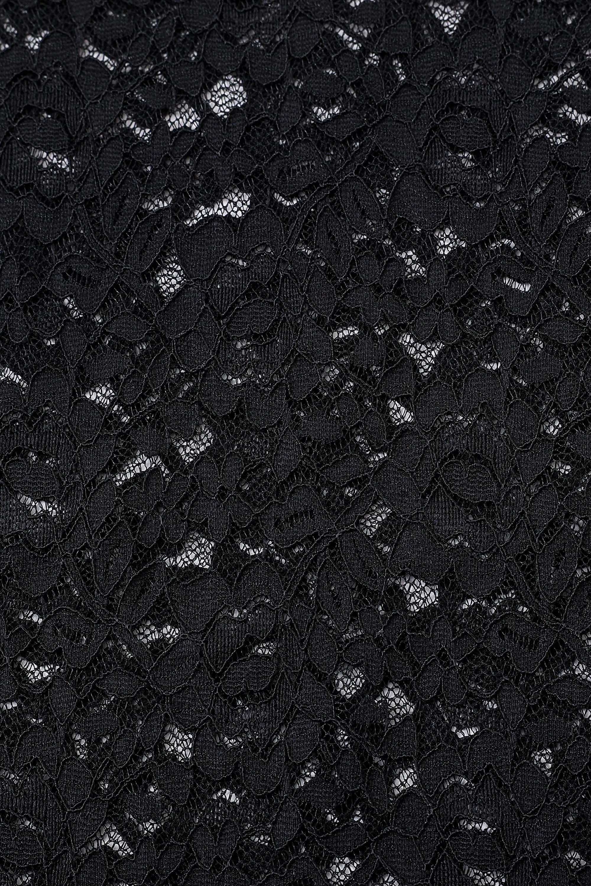 Black Rose Lace Long Sleeve Dress sold by Fashion Brand Company product image thumbnail 4