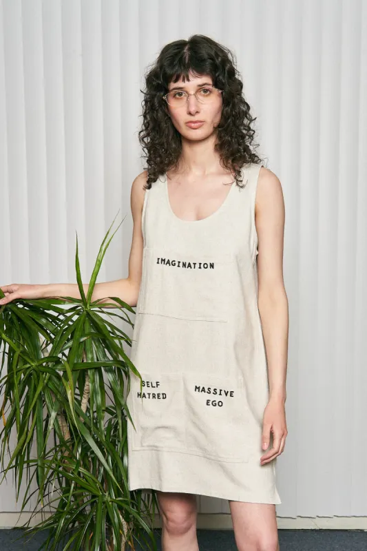 4 left - Artist's Toolbox Thick Linen Shift Dress sold by Fashion Brand Company