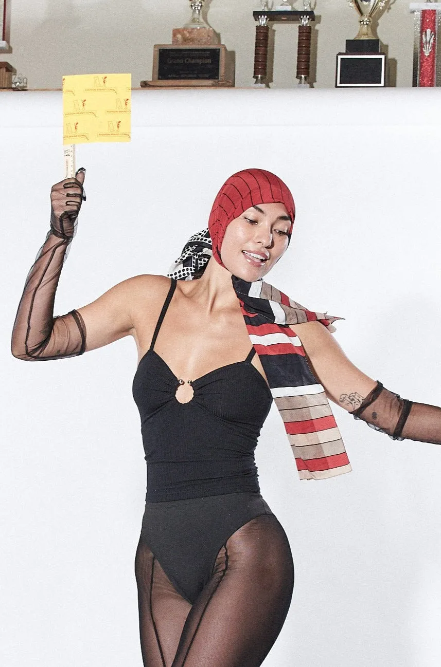 1 left- Septum Ring Tencel Rib Cami Black sold by Fashion Brand Company product image thumbnail 3