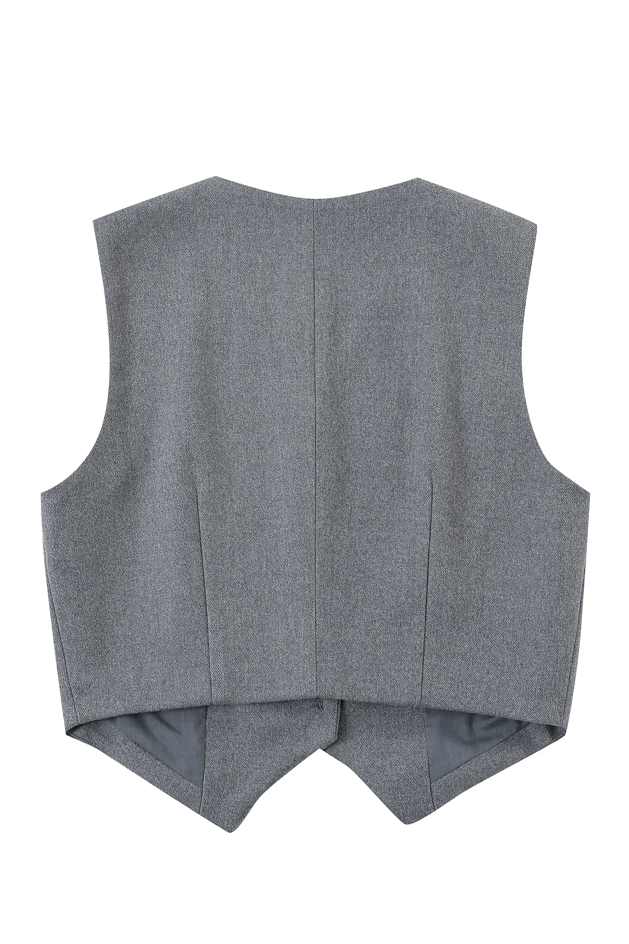 Suit Crop Vest Gray sold by Fashion Brand Company product image thumbnail 4
