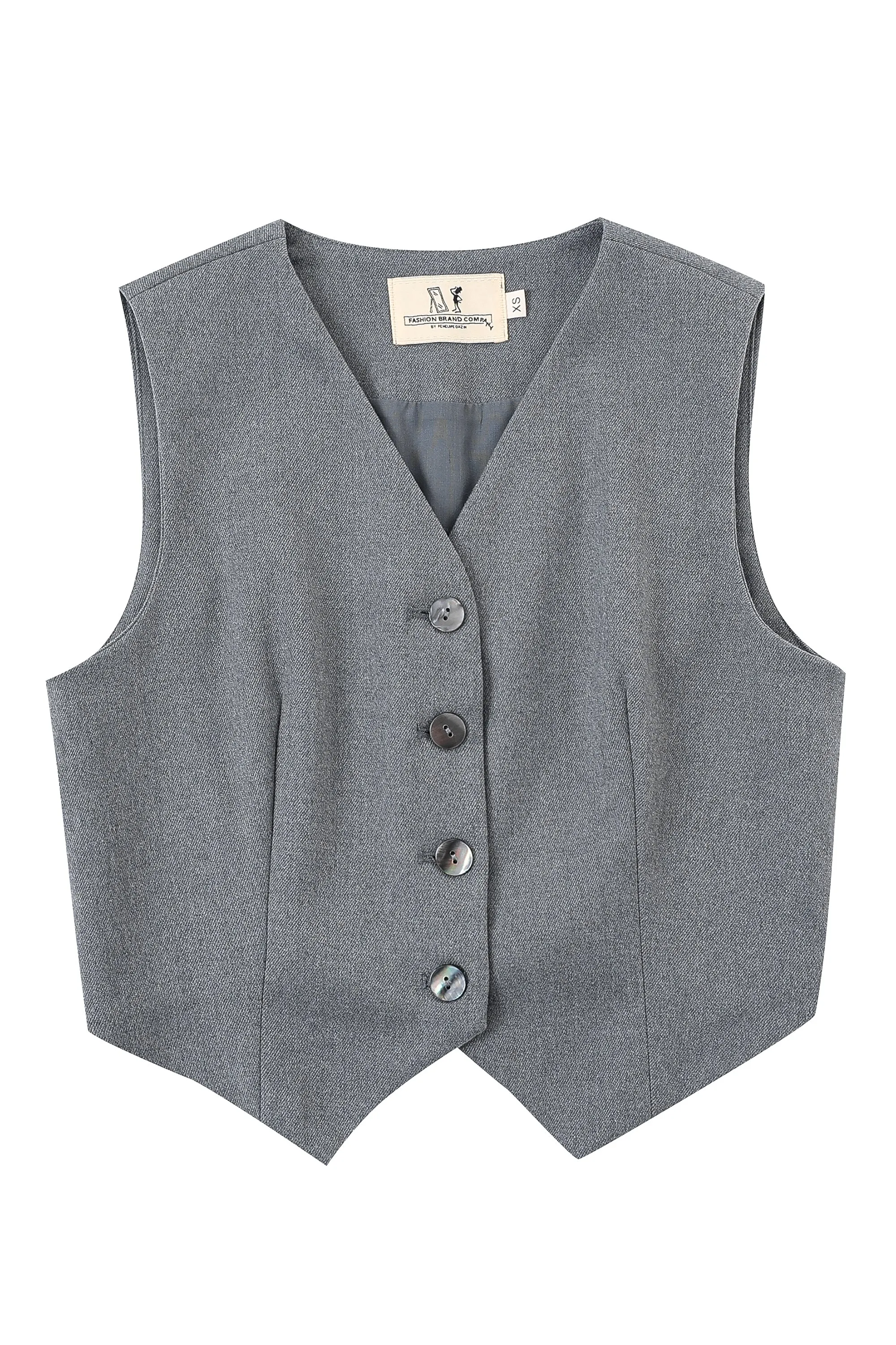 Suit Crop Vest Gray sold by Fashion Brand Company product image thumbnail 2