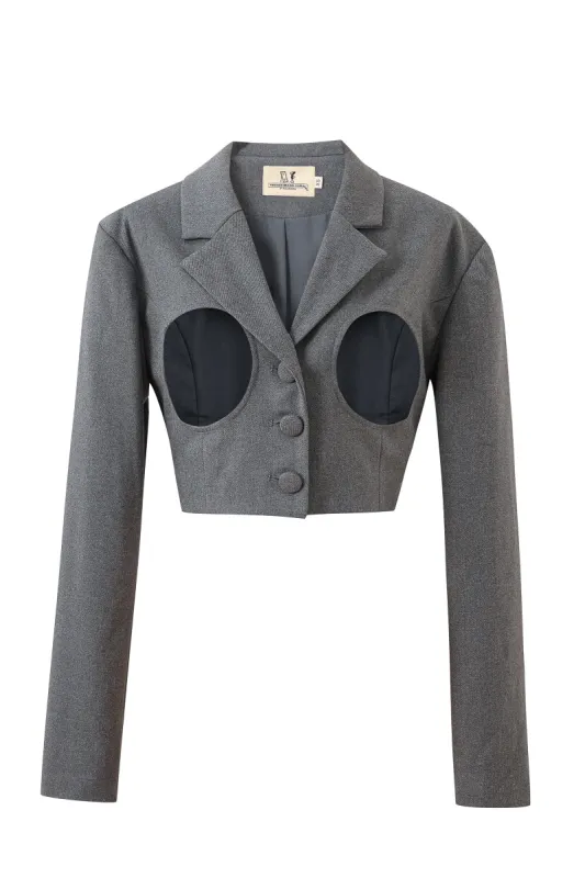 Breastfeeding Business Blazer Postpartum Gray sold by Fashion Brand Company