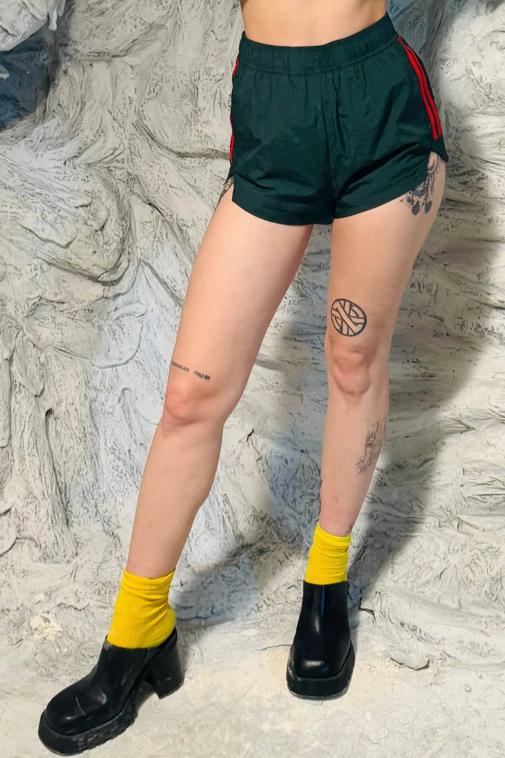 SAMPLE #206 - XS/S Green Wrestler Shorts sold by Fashion Brand Company product image thumbnail 2