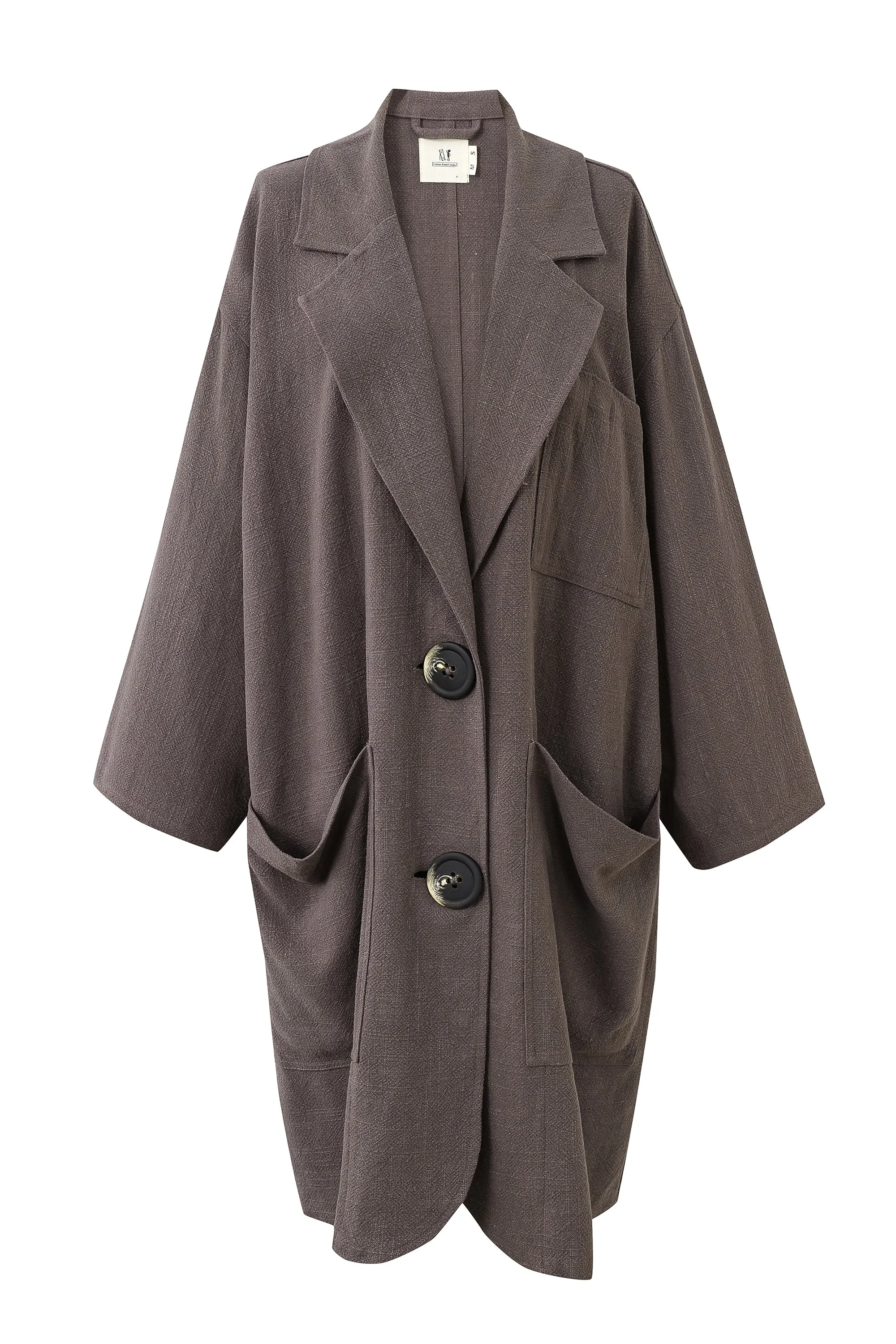 3 left- Klepto Jacket Thick Linen Ash Brown sold by Fashion Brand Company product image thumbnail 2