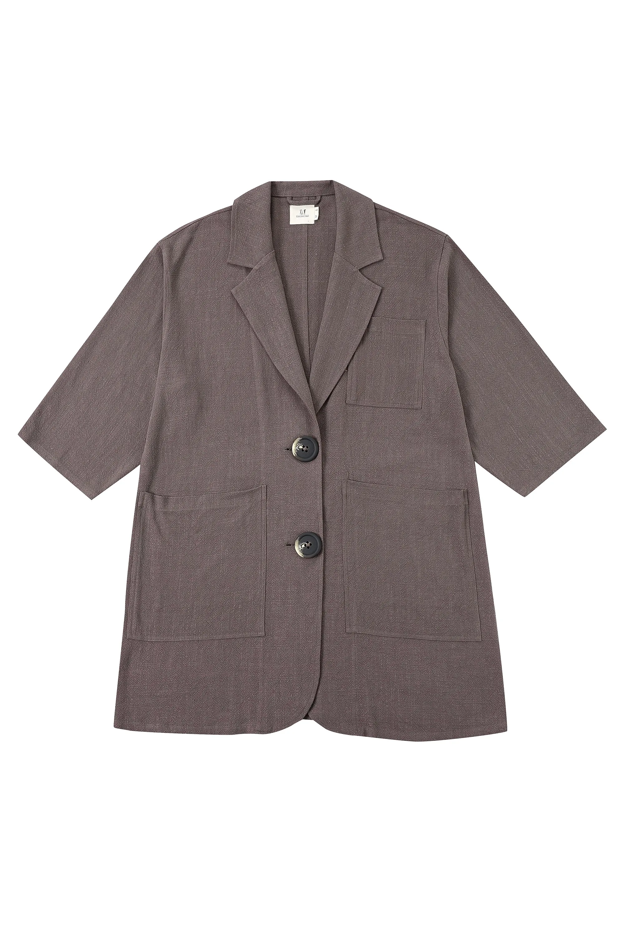 3 left- Klepto Jacket Thick Linen Ash Brown sold by Fashion Brand Company