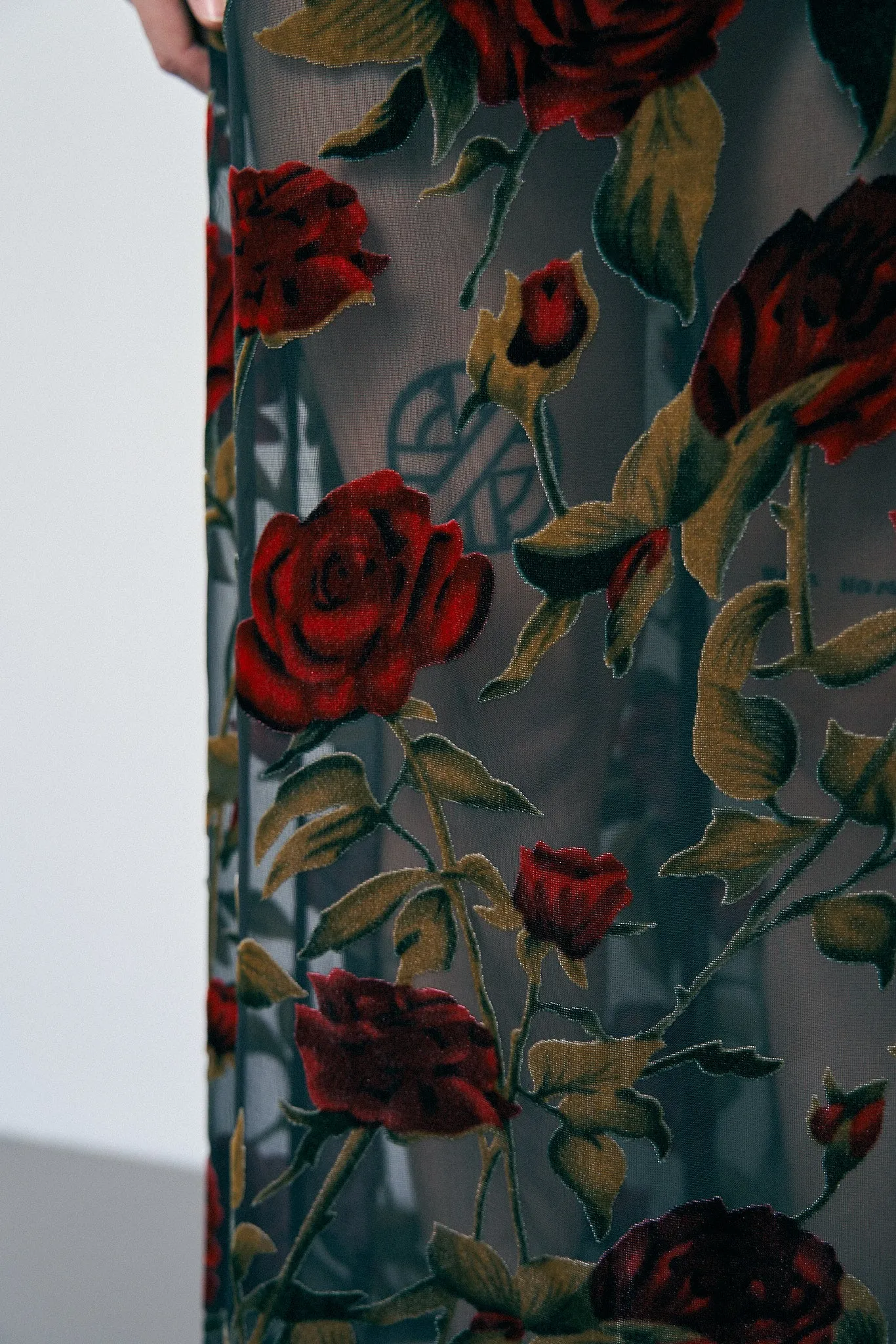 MISTAKE Black Rose Chiffon Burnout Dress sold by Fashion Brand Company product image thumbnail 5