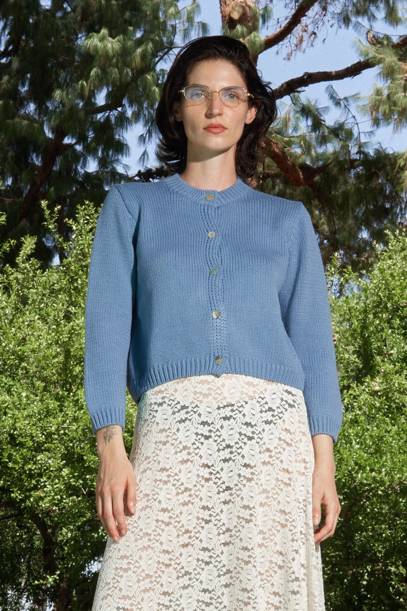 Blue Cotton Cardigan sold by Fashion Brand Company