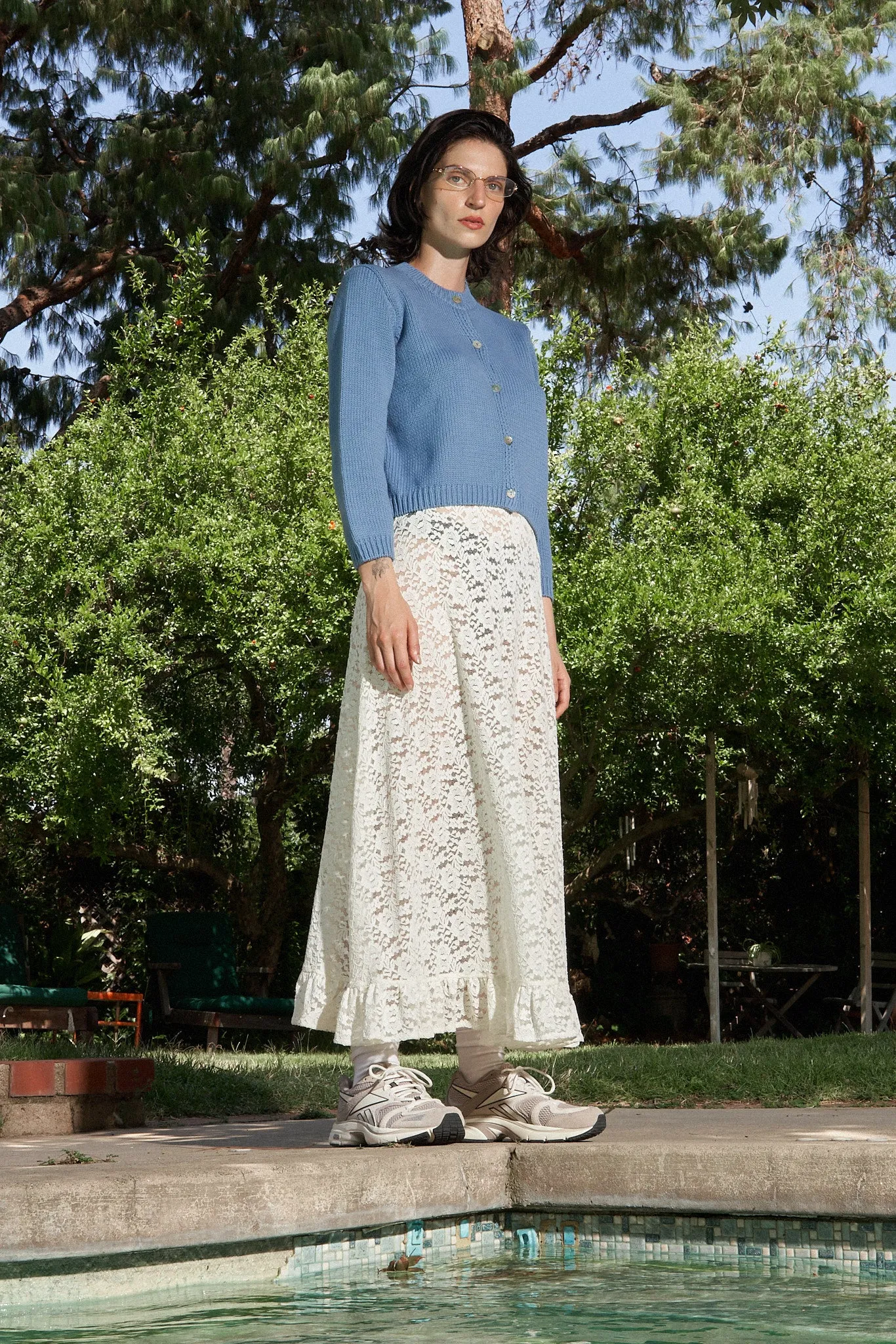 Blue Cotton Cardigan sold by Fashion Brand Company product image thumbnail 4