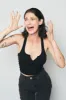 Split Racerback Tencel Rib Tank Black sold by Fashion Brand Company