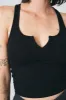 Split Racerback Tencel Rib Tank Black sold by Fashion Brand Company