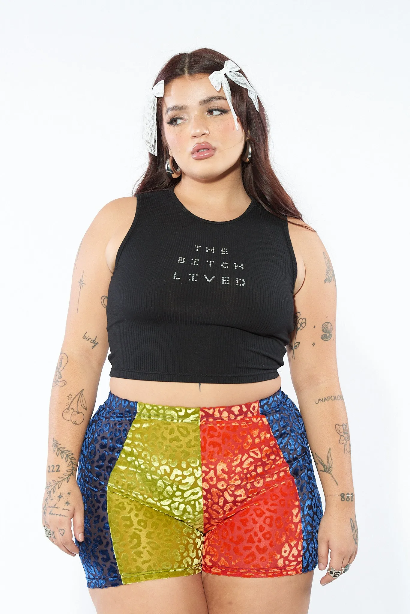 THE BITCH LIVED Tencel Rib Crop Tank sold by Fashion Brand Company product image thumbnail 2