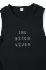 THE BITCH LIVED Tencel Rib Crop Tank sold by Fashion Brand Company