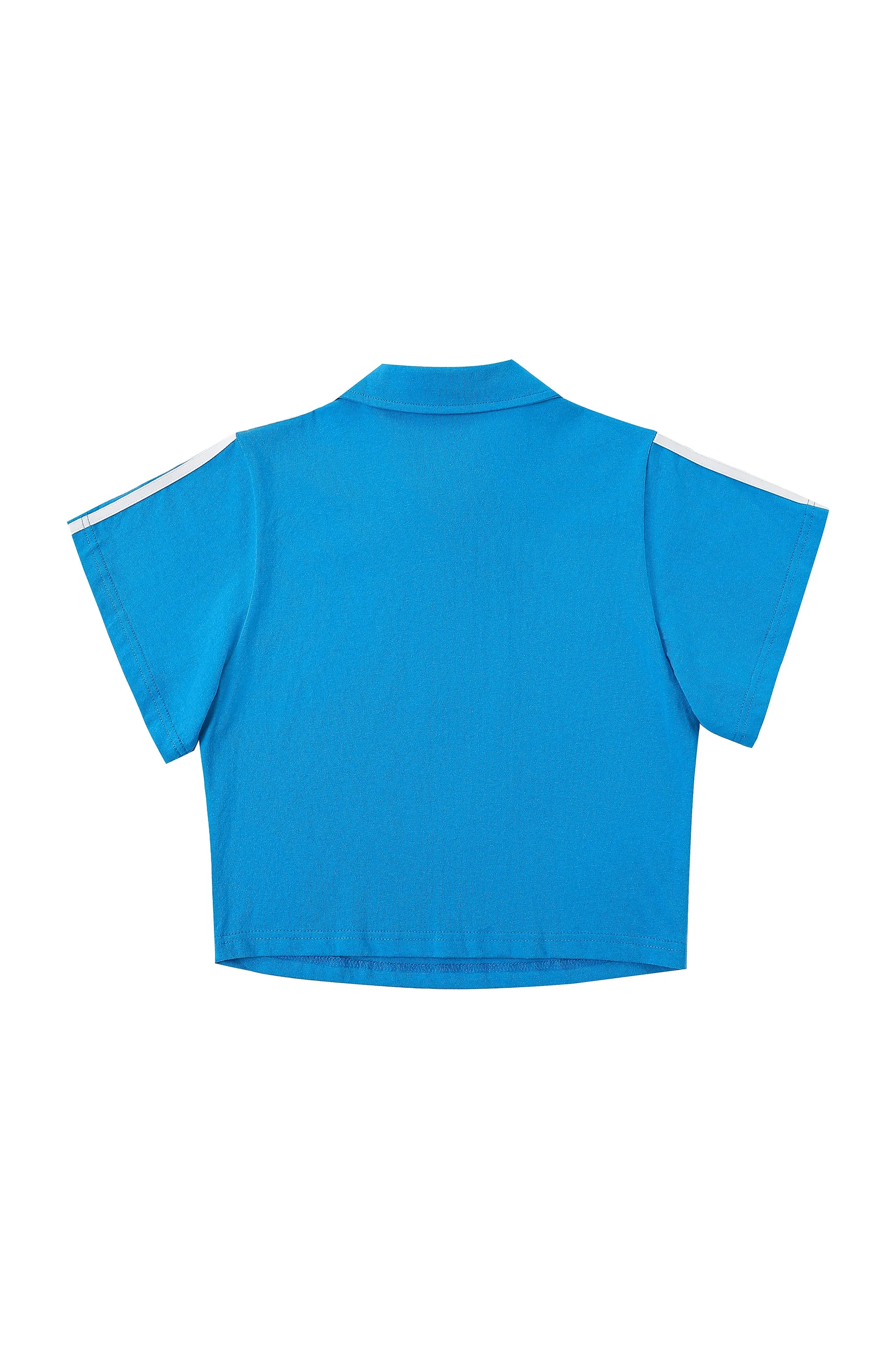 1 left - Sporty Euro Blue Zip Tommy Polo Shirt sold by Fashion Brand Company product image thumbnail 4