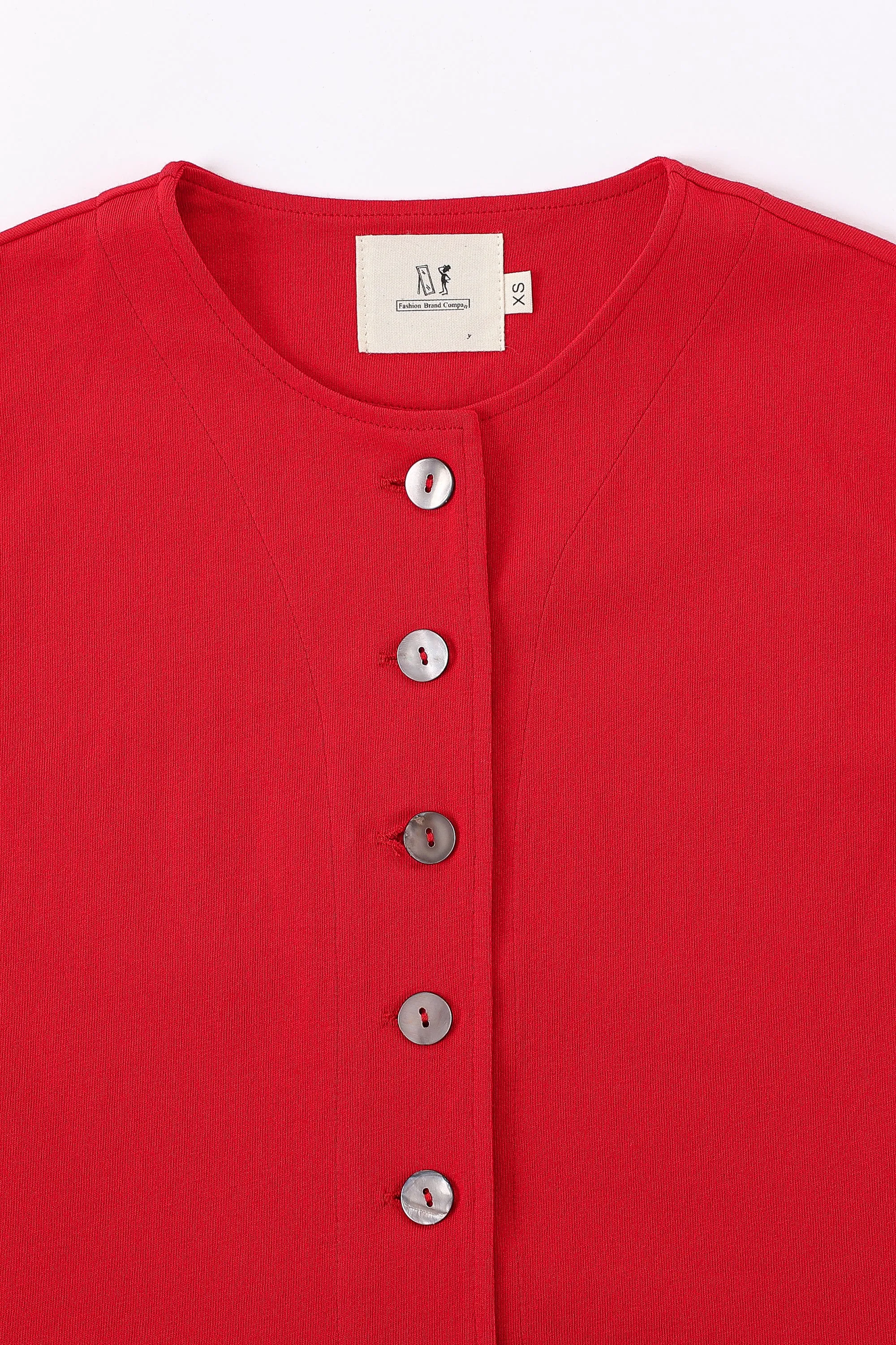 Button Audition Tee Red sold by Fashion Brand Company product image thumbnail 3