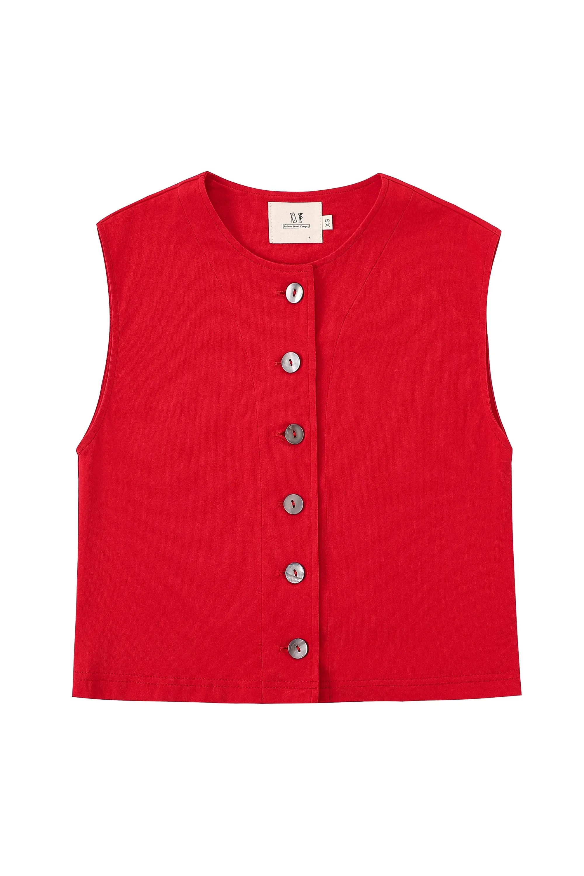 Button Audition Tee Red sold by Fashion Brand Company product image thumbnail 2