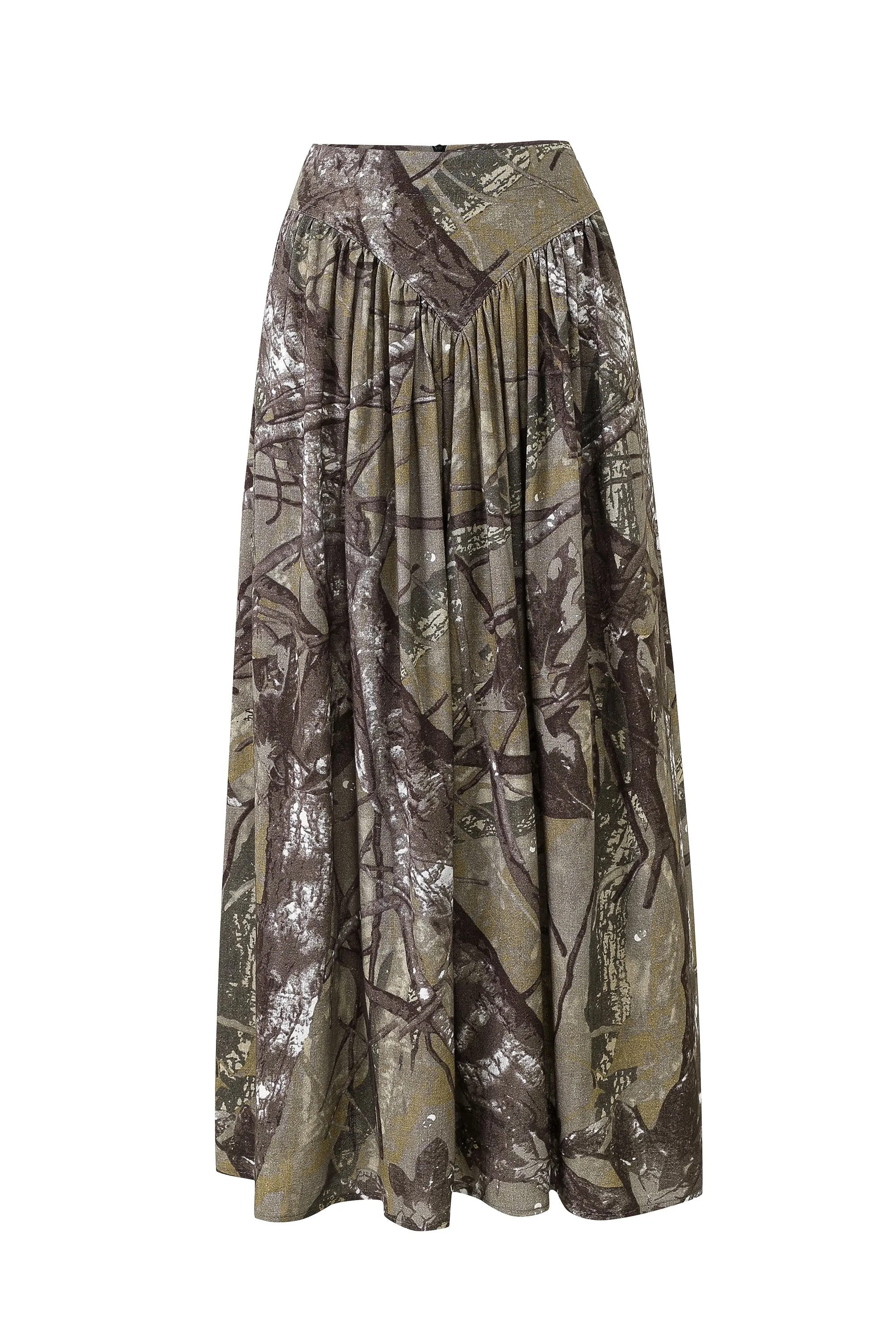 Park Skirt Soft Linen Forest Camo sold by Fashion Brand Company product image thumbnail 2