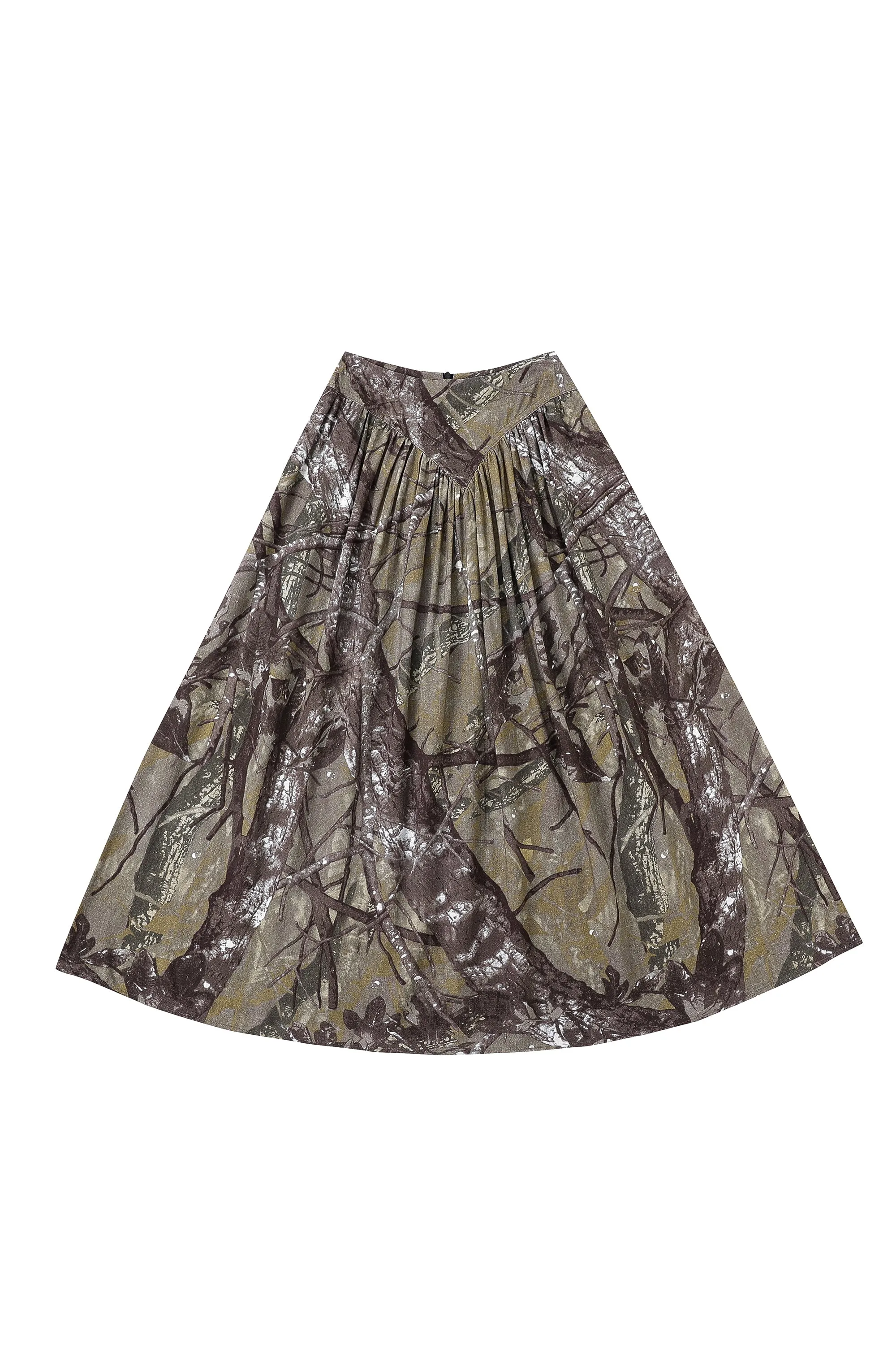 Park Skirt Soft Linen Forest Camo sold by Fashion Brand Company product image thumbnail 4