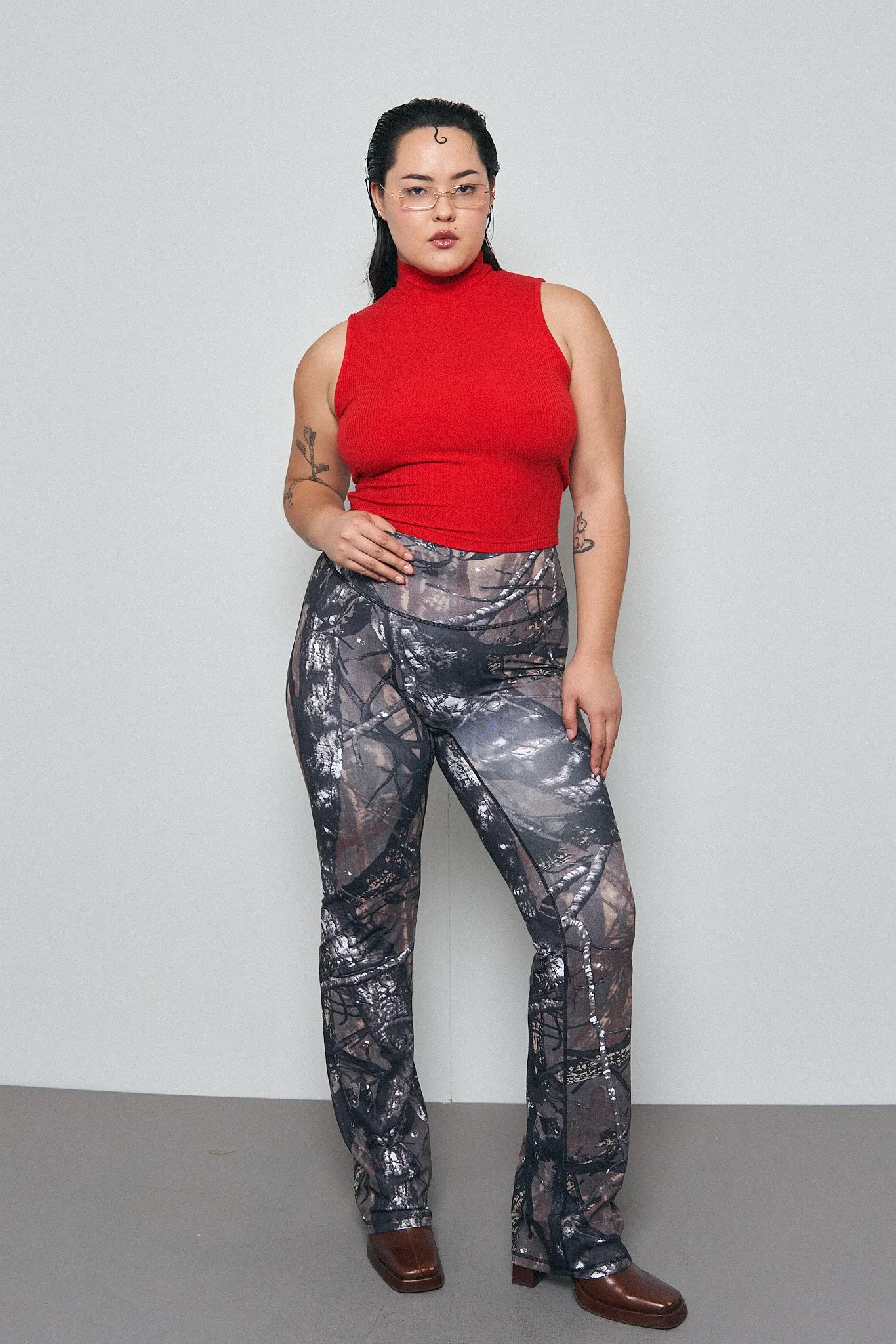 1 left - Forest Camo Yoga Pants sold by Fashion Brand Company product image thumbnail 4